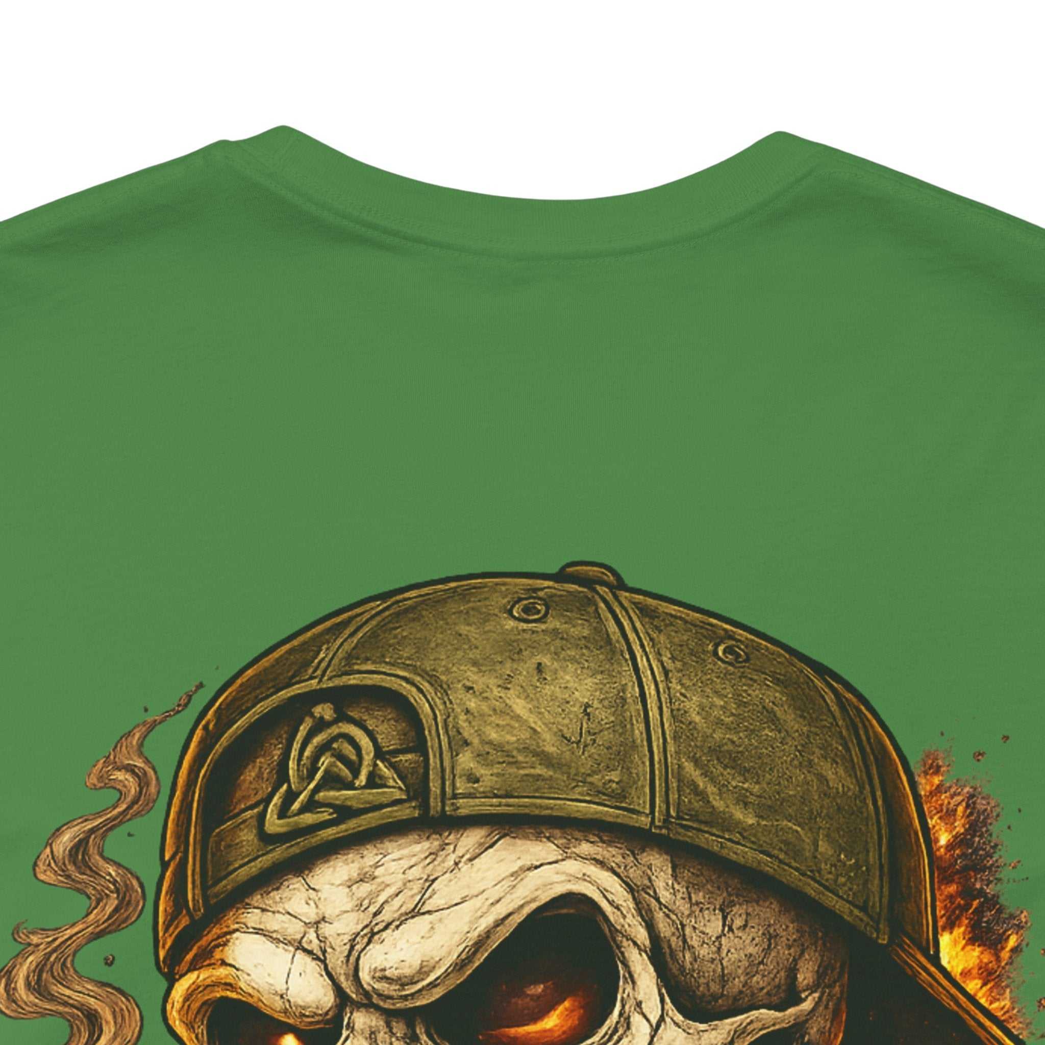 Built Different Skull Tee with bold biker skull graphic and "BUILT DIFFERENT" tagline on black t-shirt