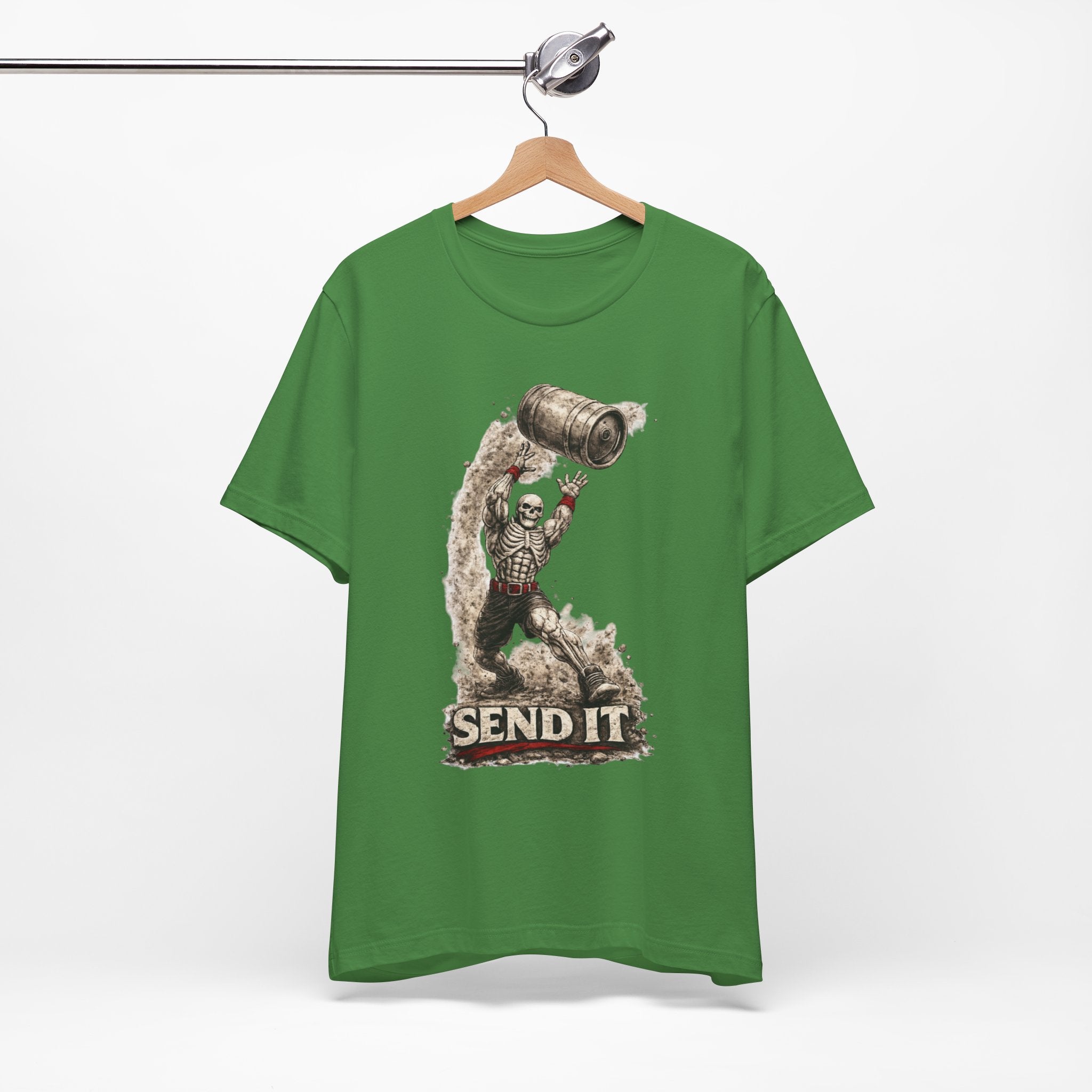 Send It Skull Rider T-Shirt — Vintage Skeleton Keg Surfing Tee