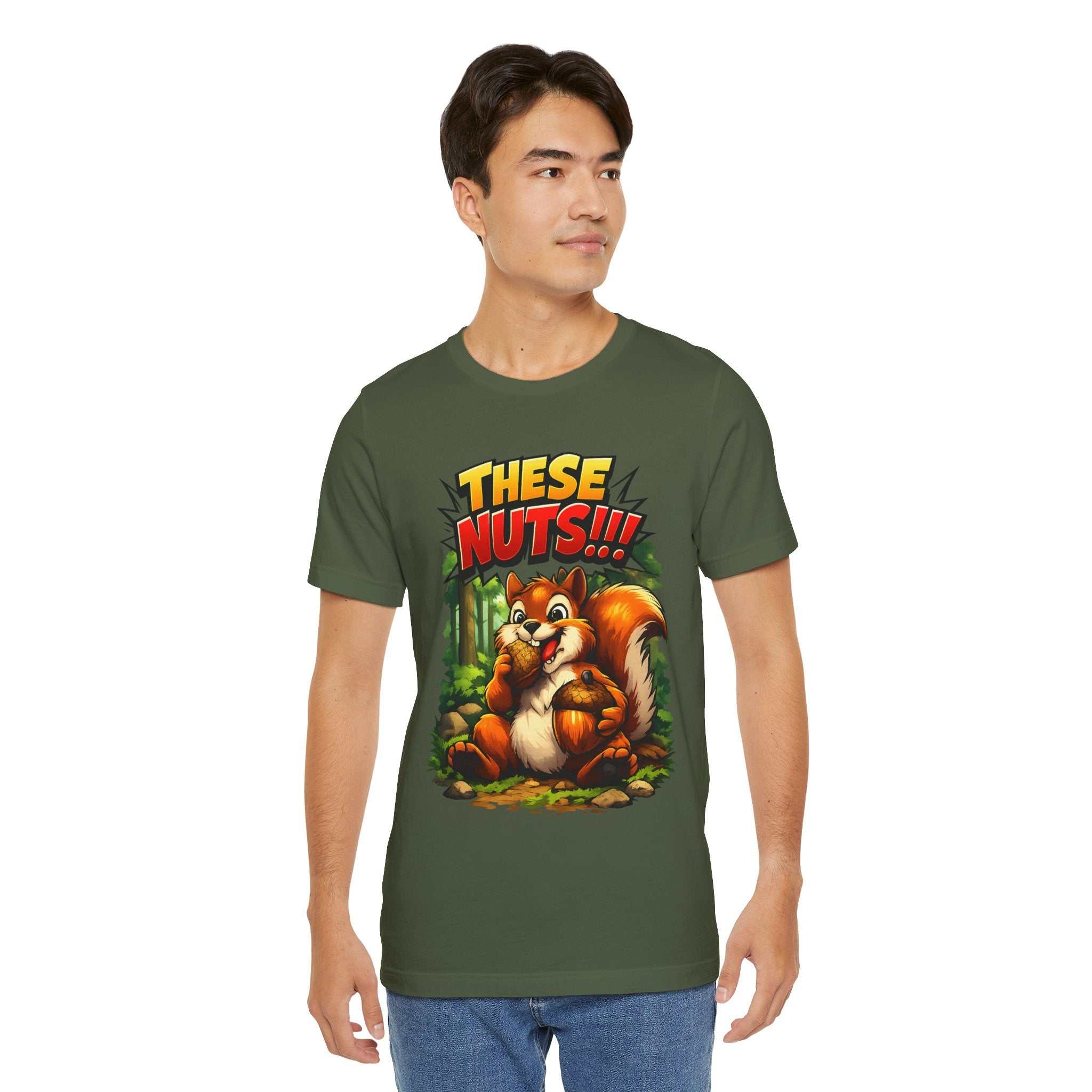 Graphic T-Shirt - Playful Squirrel Woodland Design for Casual Wear