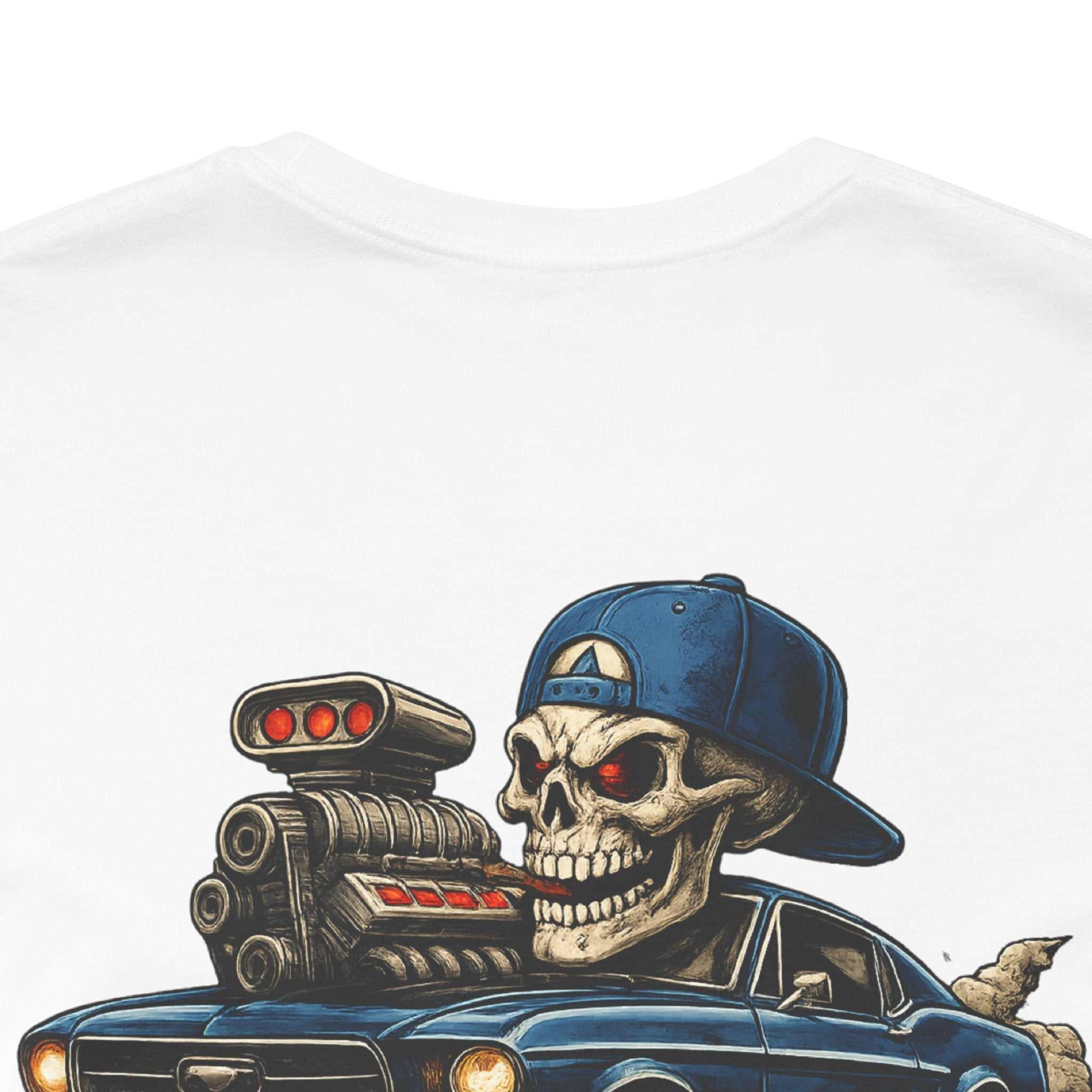 Still Raisin' Hell T‑Shirt - Skull Muscle Car Graphic Tee