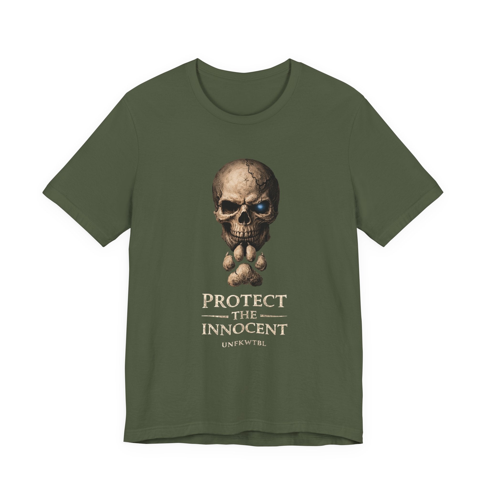 Protect the Innocent Skull Tee — "Harm Them... Answer For It." Statement T-Shirt