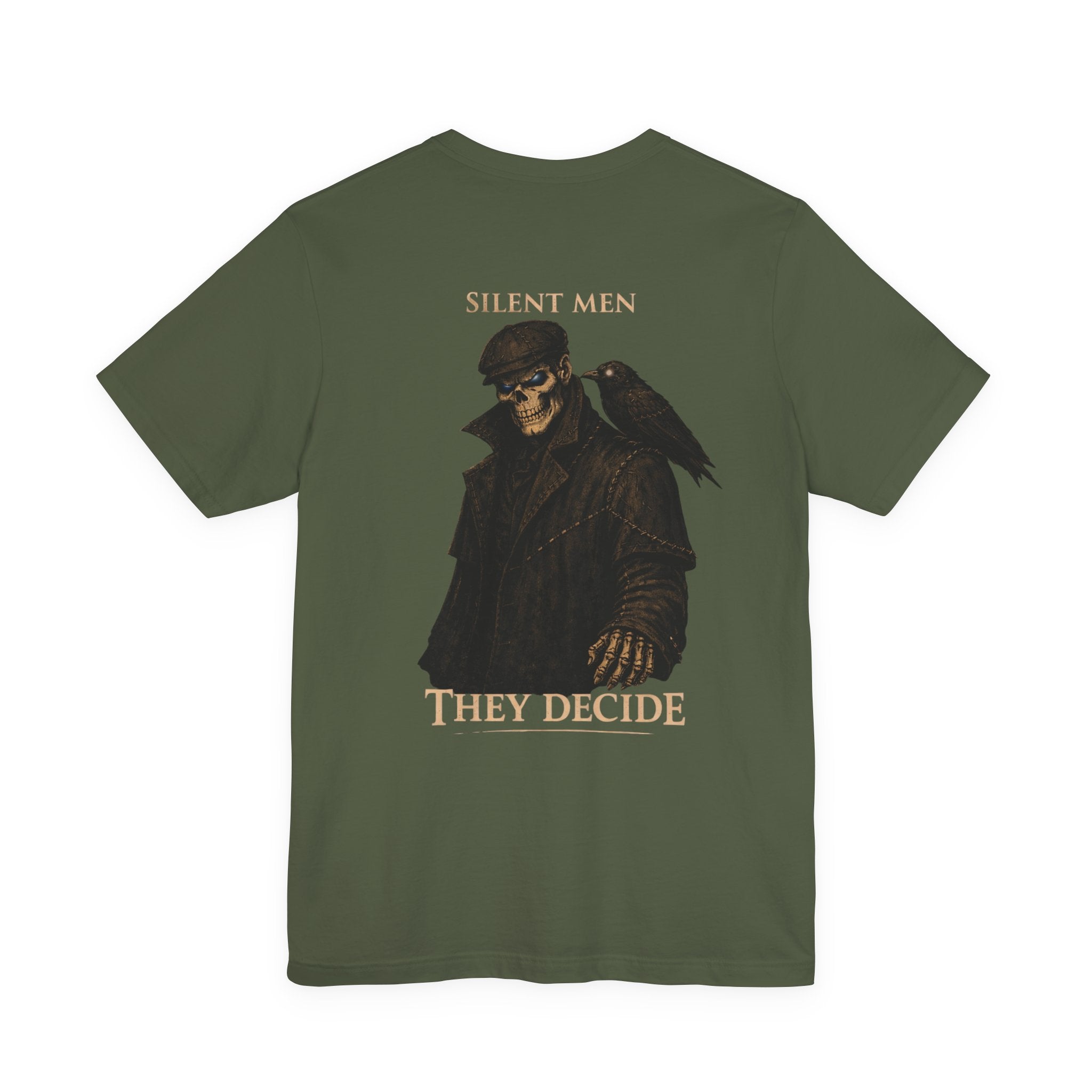 Silent Men Skull Rider Tee — 'Silent Men They Decide' Graphic T-Shirt