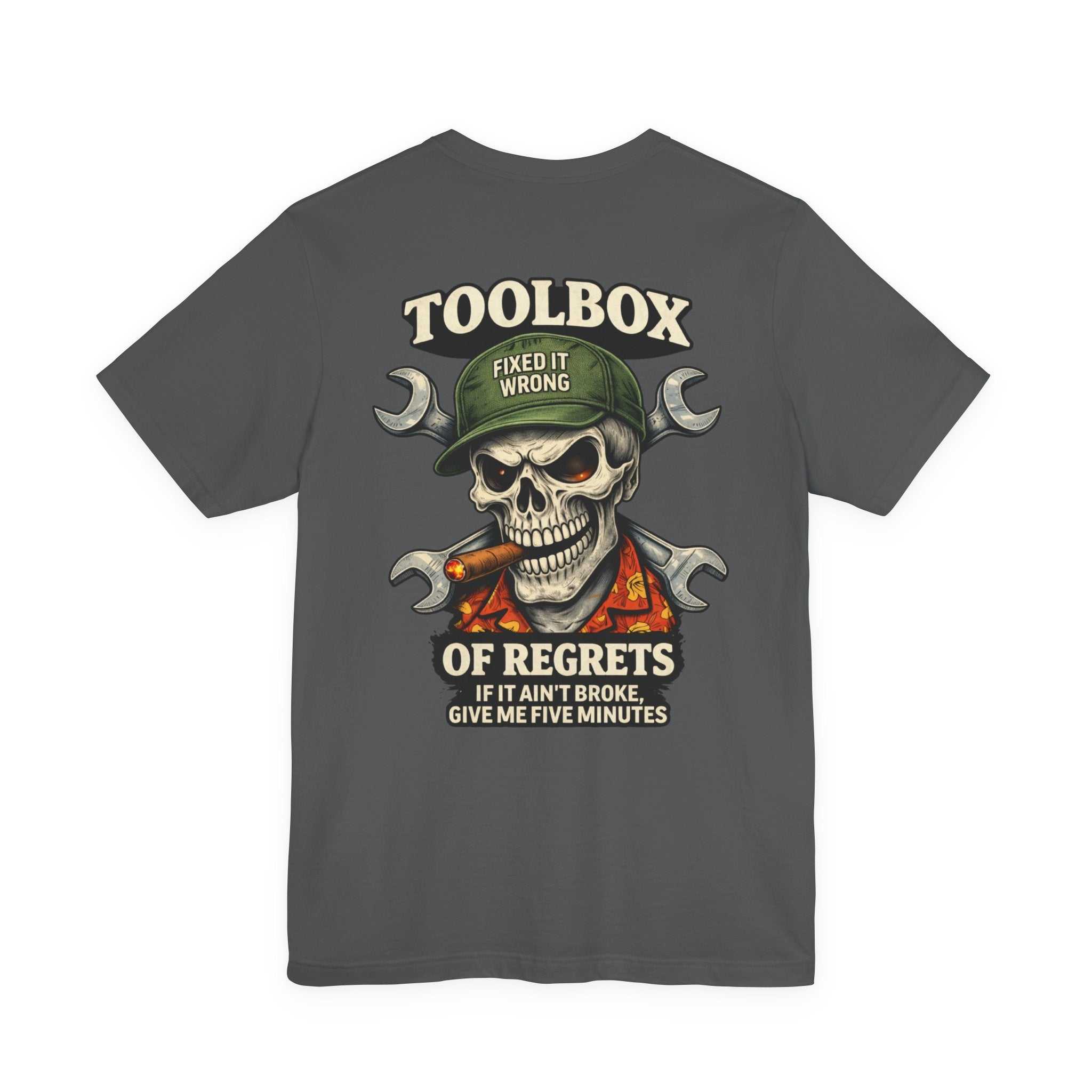 Toolbox of Regrets Skull T-Shirt — Funny Mechanic Gift