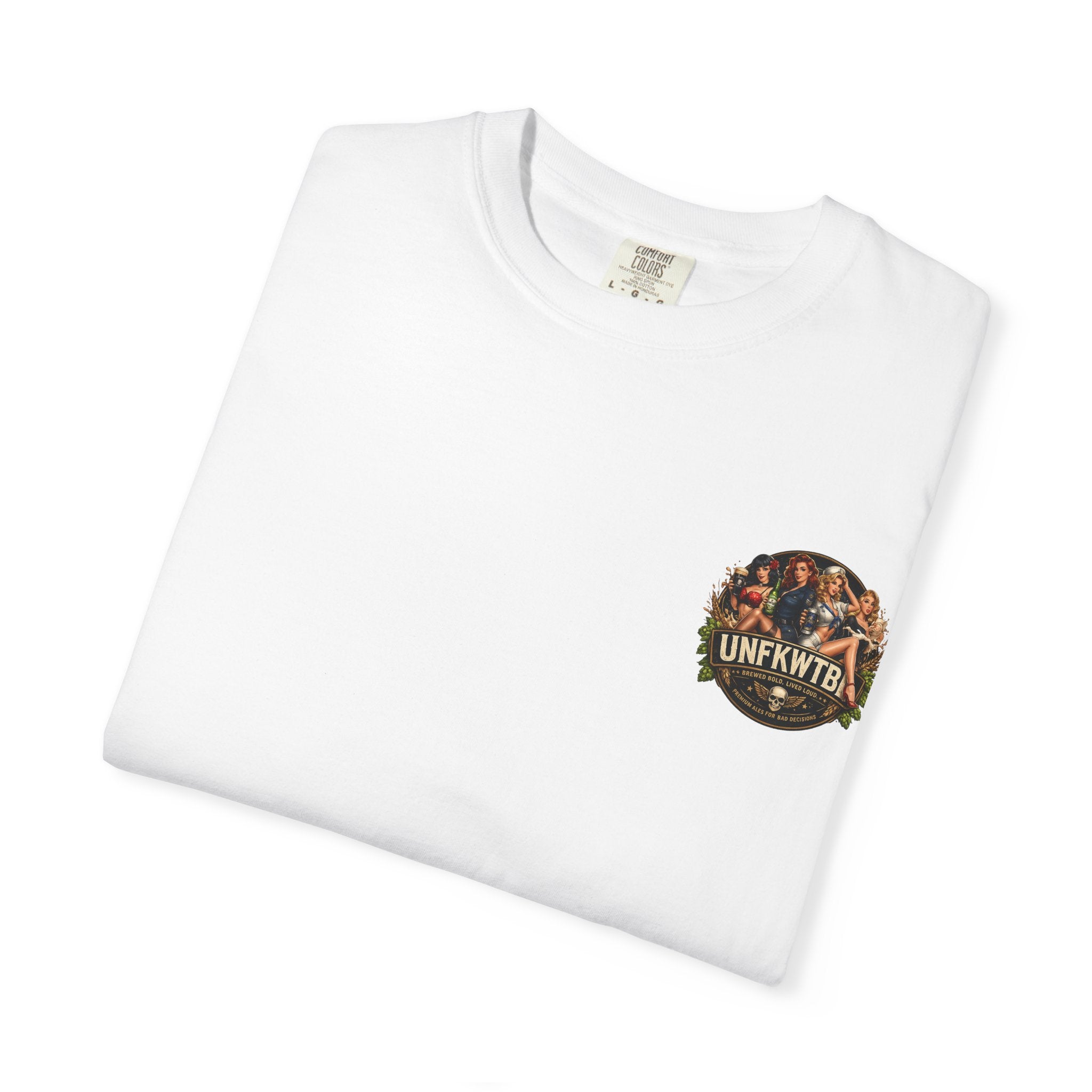 Beer Pinup T-Shirt – "Good Ale, Bad Choices" Retro Graphic Tee