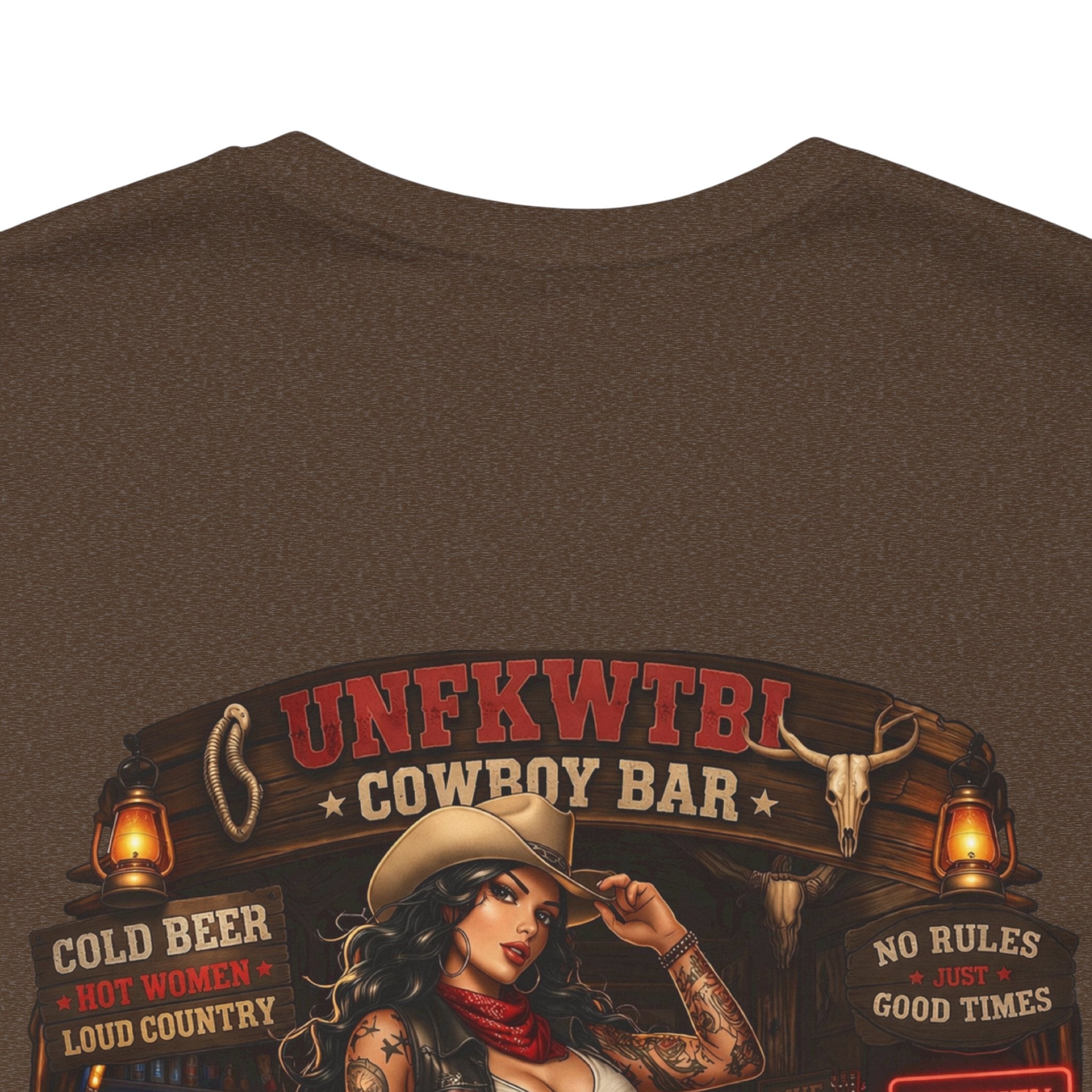 Biker Bar Graphic Tee — "Raise Hell, Drink Well" Vintage Pinup T-Shirt