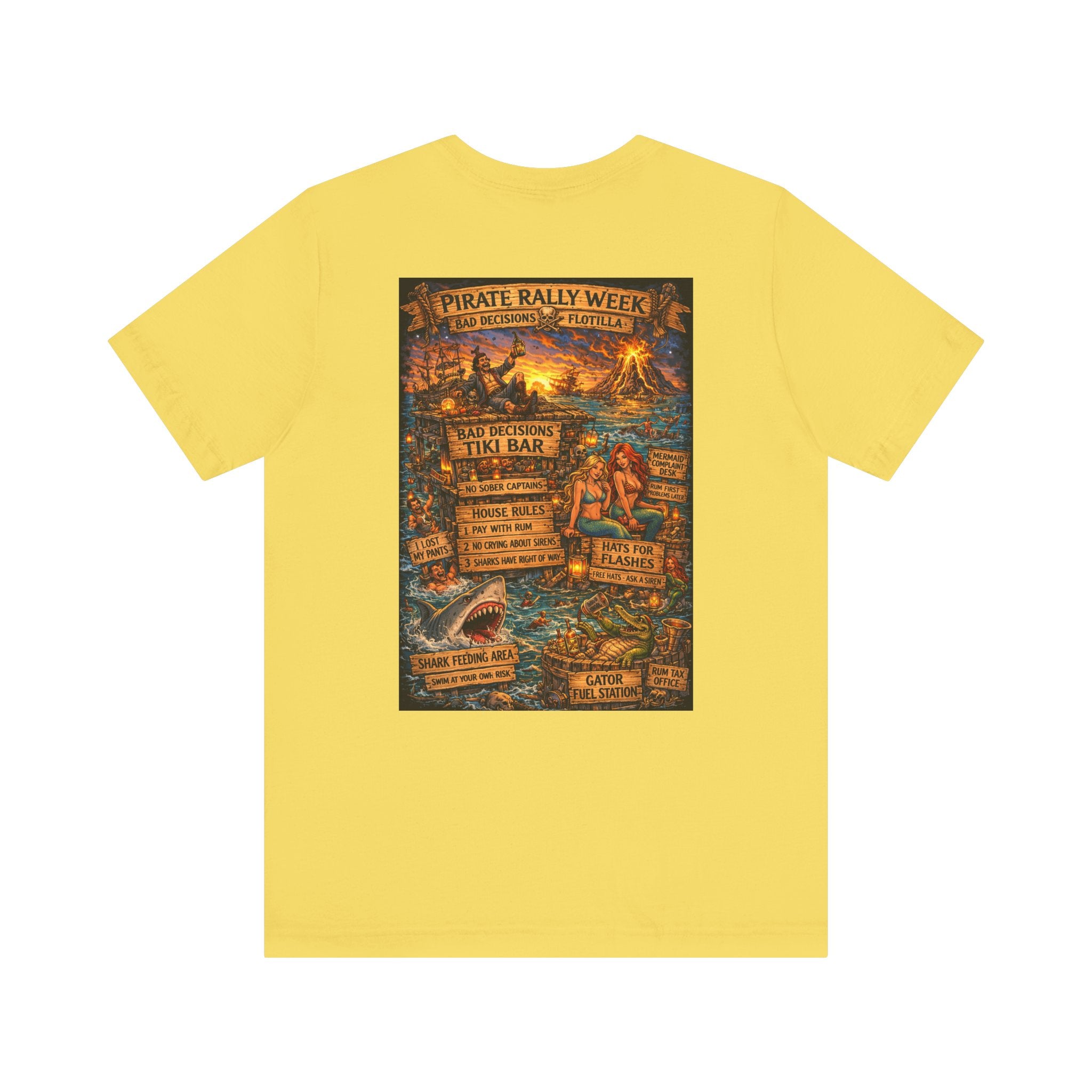 Pirate Rally Vintage Poster Tee — Tiki Bar Adventure Graphic Shirt