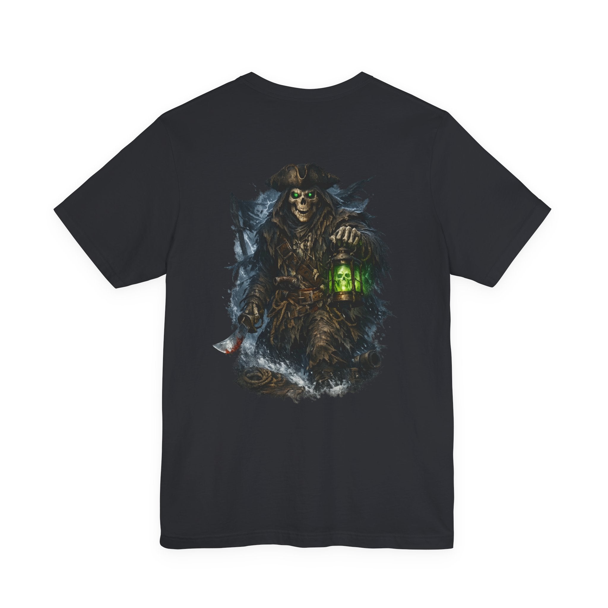 Grim Lantern Skull Tee — Gothic Horror Graphic T-Shirt