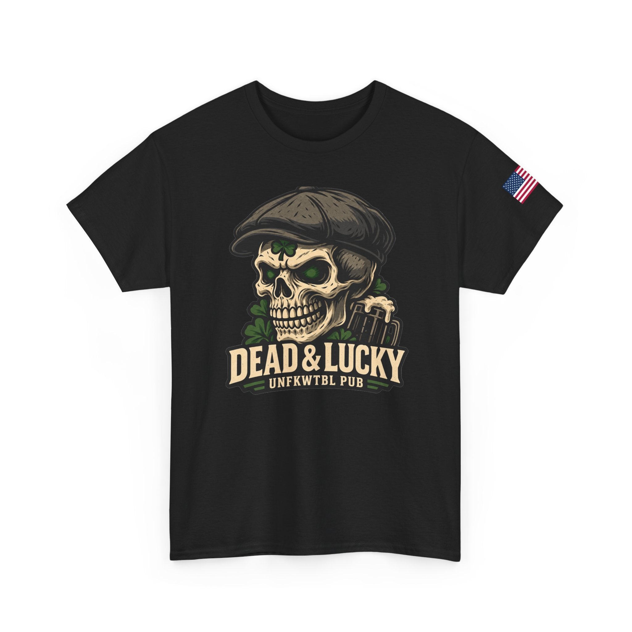Dead & Lucky Skull Tee Irish Pub Shirt UNFKWTBL