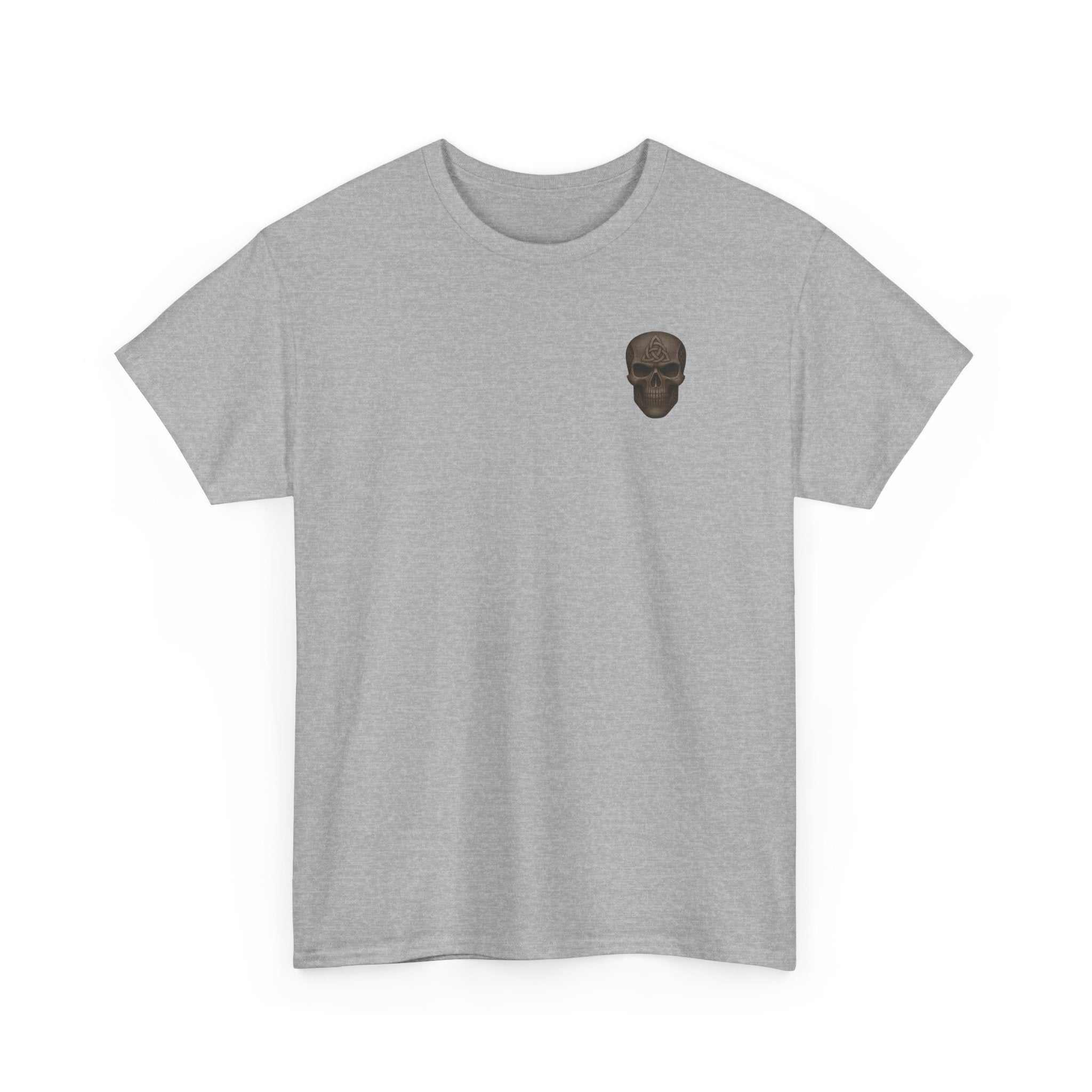 Respect Given Unisex Tee with soldier and American flag graphic on back and skull emblem on front