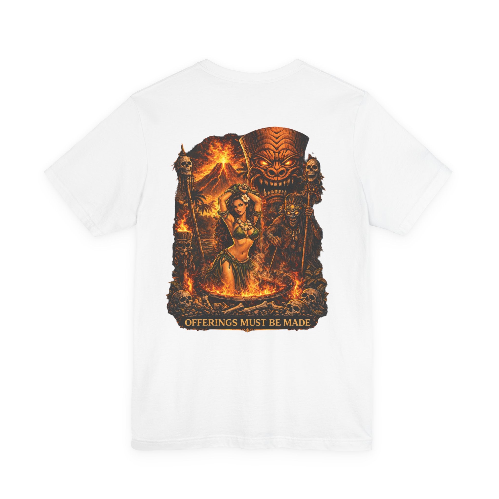 Tiki Ritual Graphic Tee — "Offerings Must Be Made" Back Print