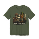 Loyalty Over Luck St. Patrick’s Tee — Vintage Leprechaun & Skeleton Pub Graphic T‑Shirt