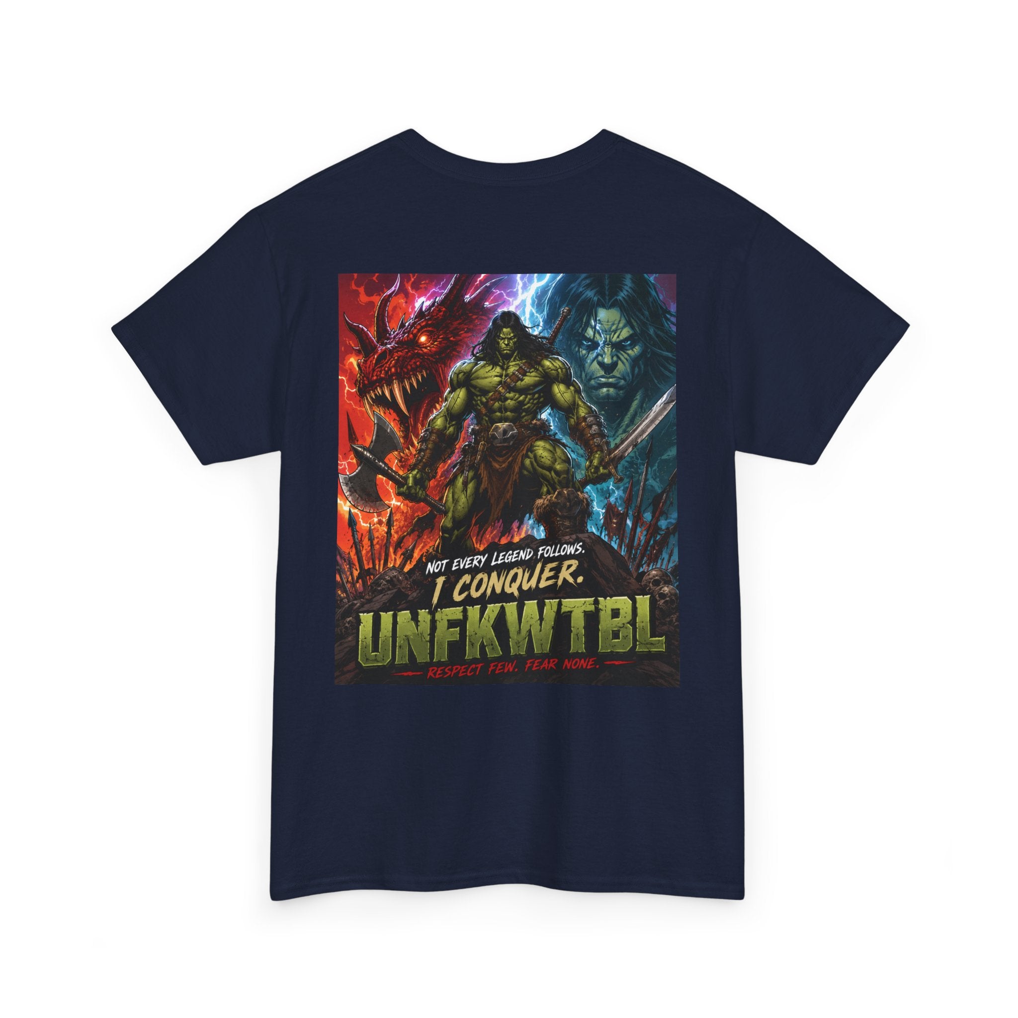 I Conquer Fantasy Graphic Tee — Retro Conan-Style Adventure Shirt