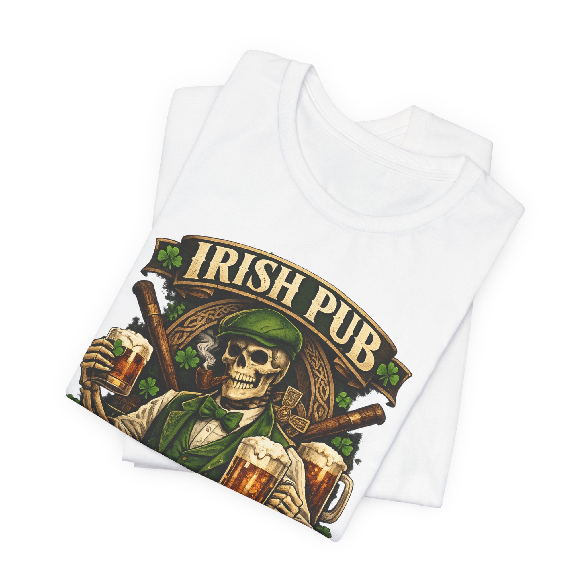Irish Pub Skull T‑Shirt — "Raise a Toast, Raise Some Hell" St. Patrick’s Day Tee