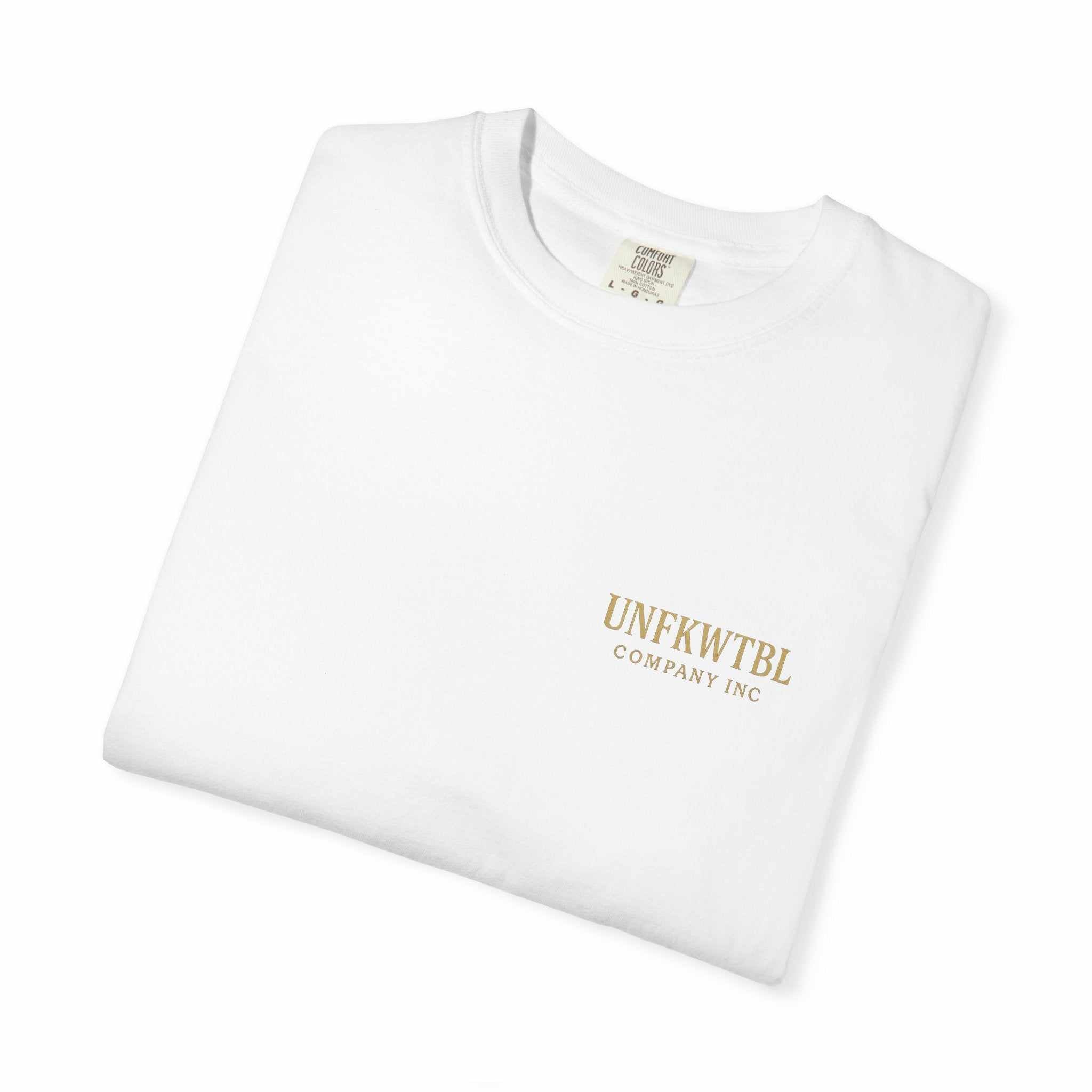 Warden of the Dead white unisex t-shirt with casual streetwear design and horror-themed graphics