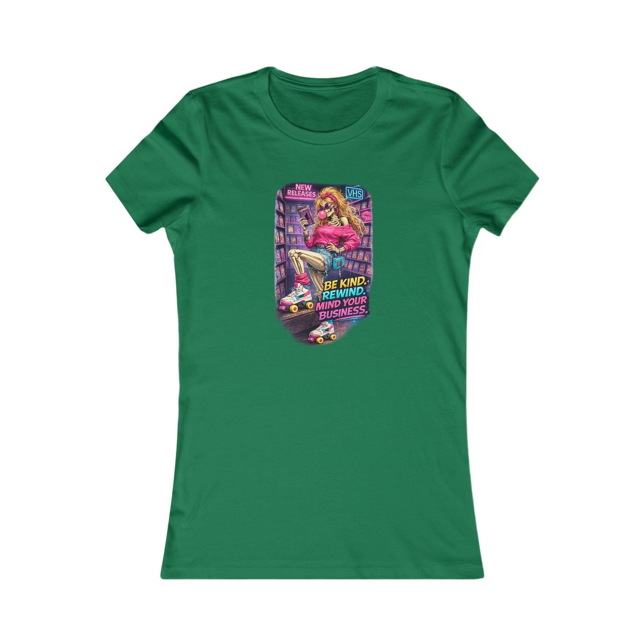 Retro Roller Skate Women's Tee — "Be Kind, Rewind" Vintage Skate Graphic