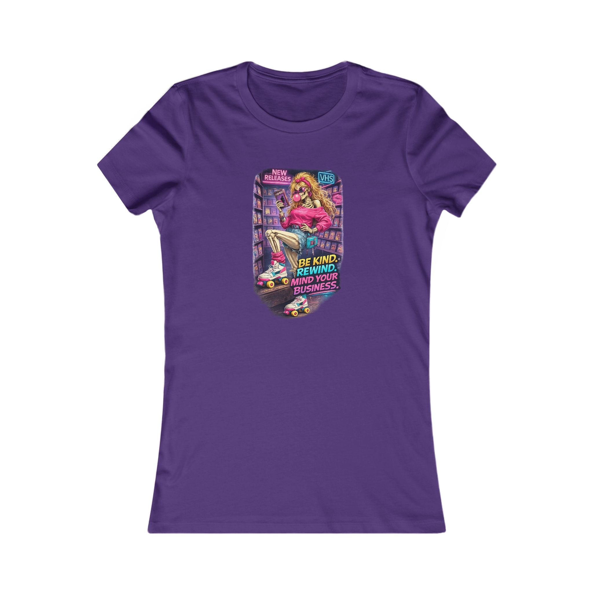 Retro Roller Skate Women's Tee — "Be Kind, Rewind" Vintage Skate Graphic