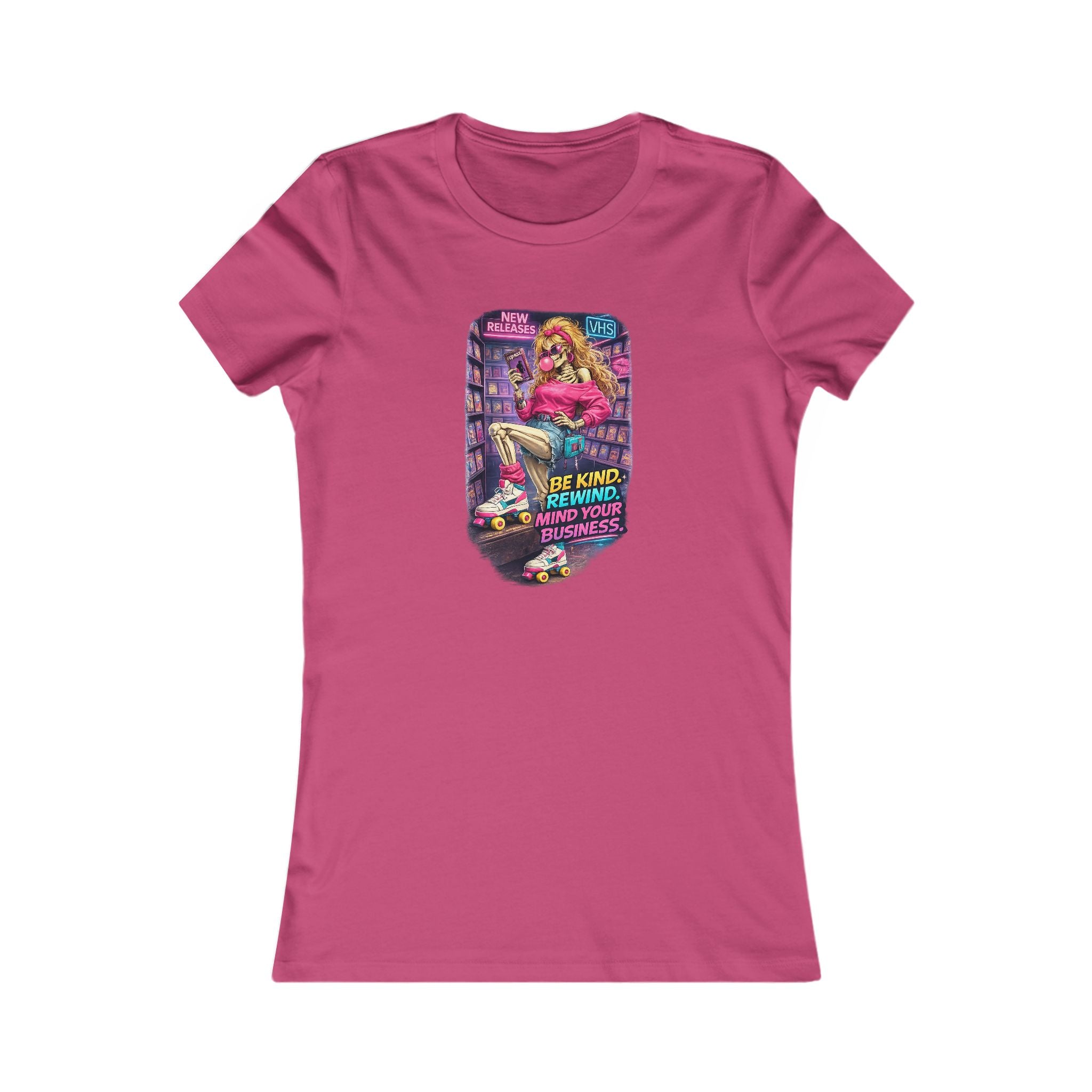 Retro Roller Skate Women's Tee — "Be Kind, Rewind" Vintage Skate Graphic