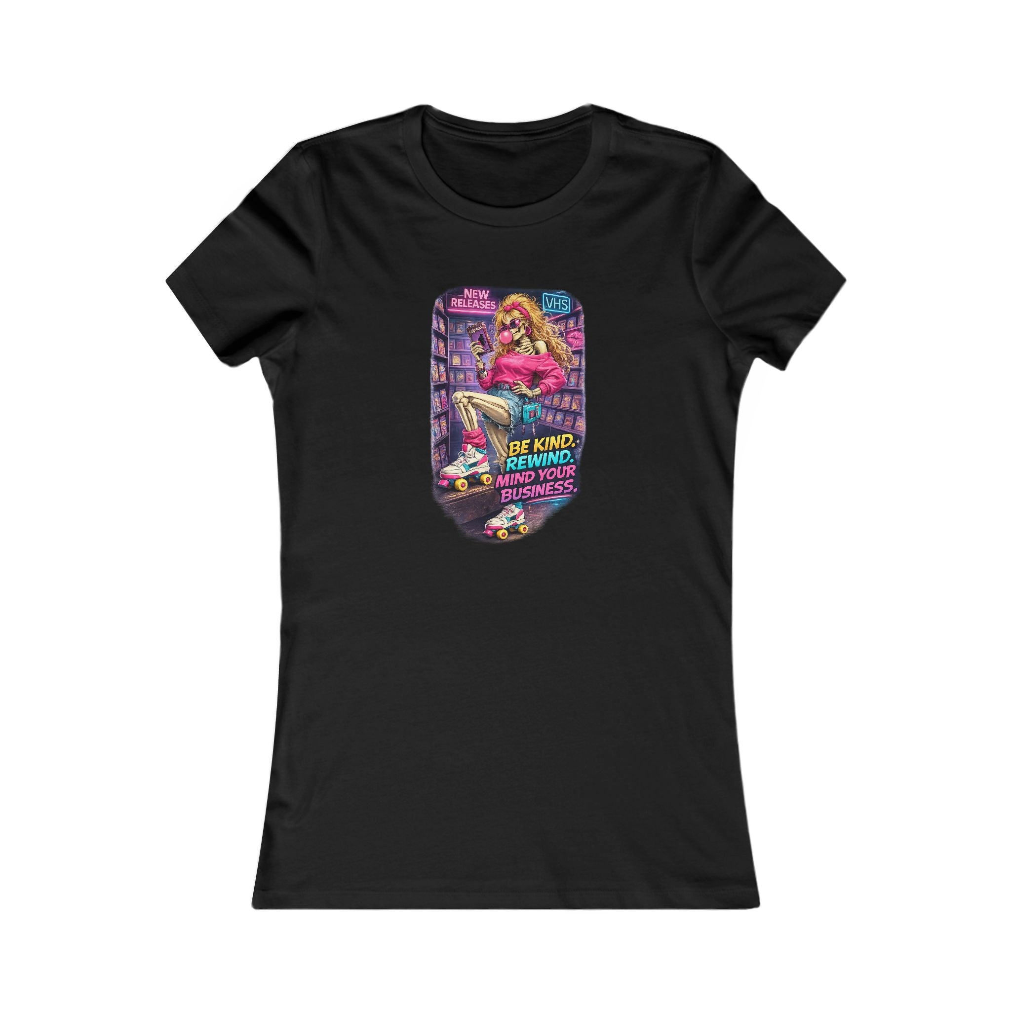 Retro Roller Skate Women's Tee — "Be Kind, Rewind" Vintage Skate Graphic