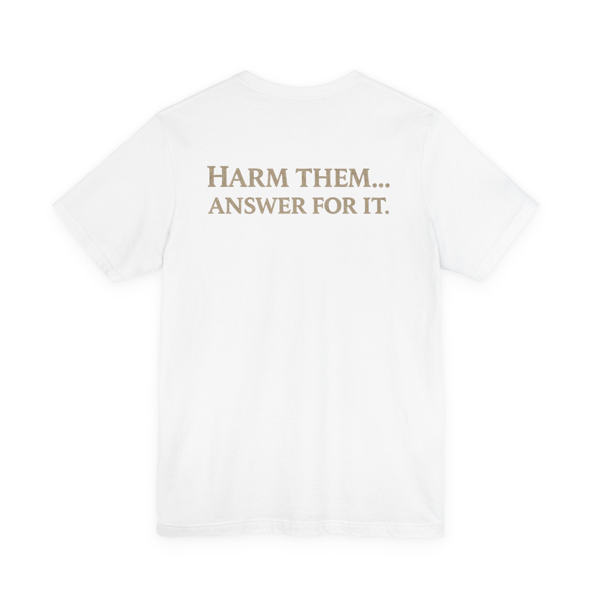 Protect the Innocent Skull Tee — "Harm Them... Answer For It." Statement T-Shirt