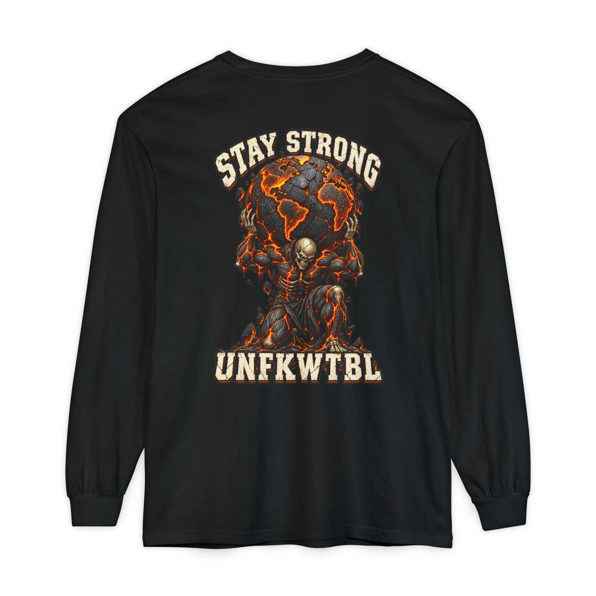 Stay Strong Atlas Skull Long Sleeve Tee