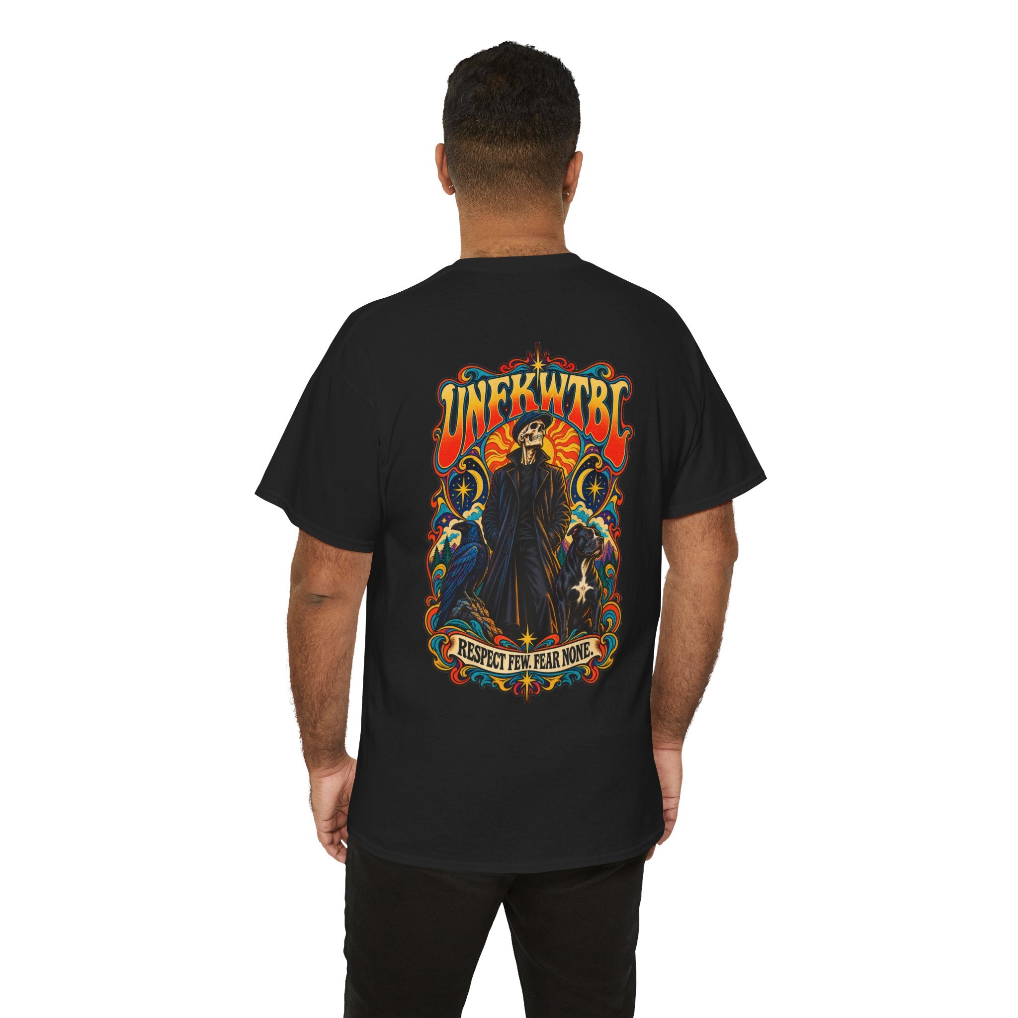 Respect Few. Fear None. Cloaked Figure Graphic Tee