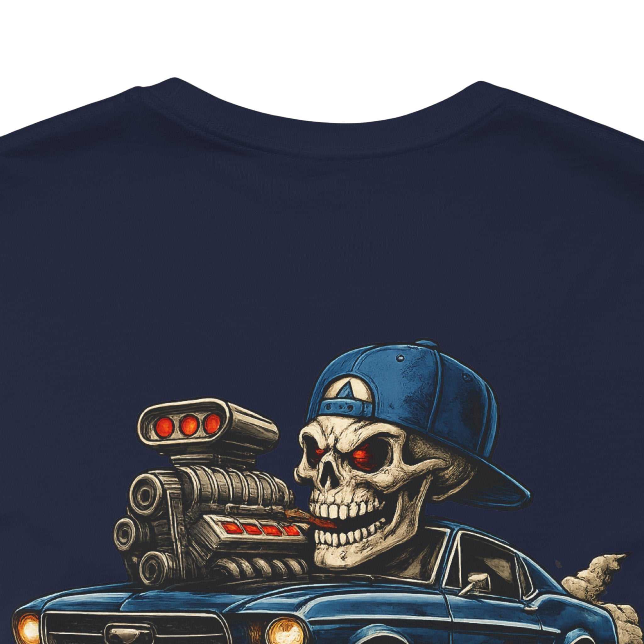 Still Raisin' Hell T‑Shirt - Skull Muscle Car Graphic Tee