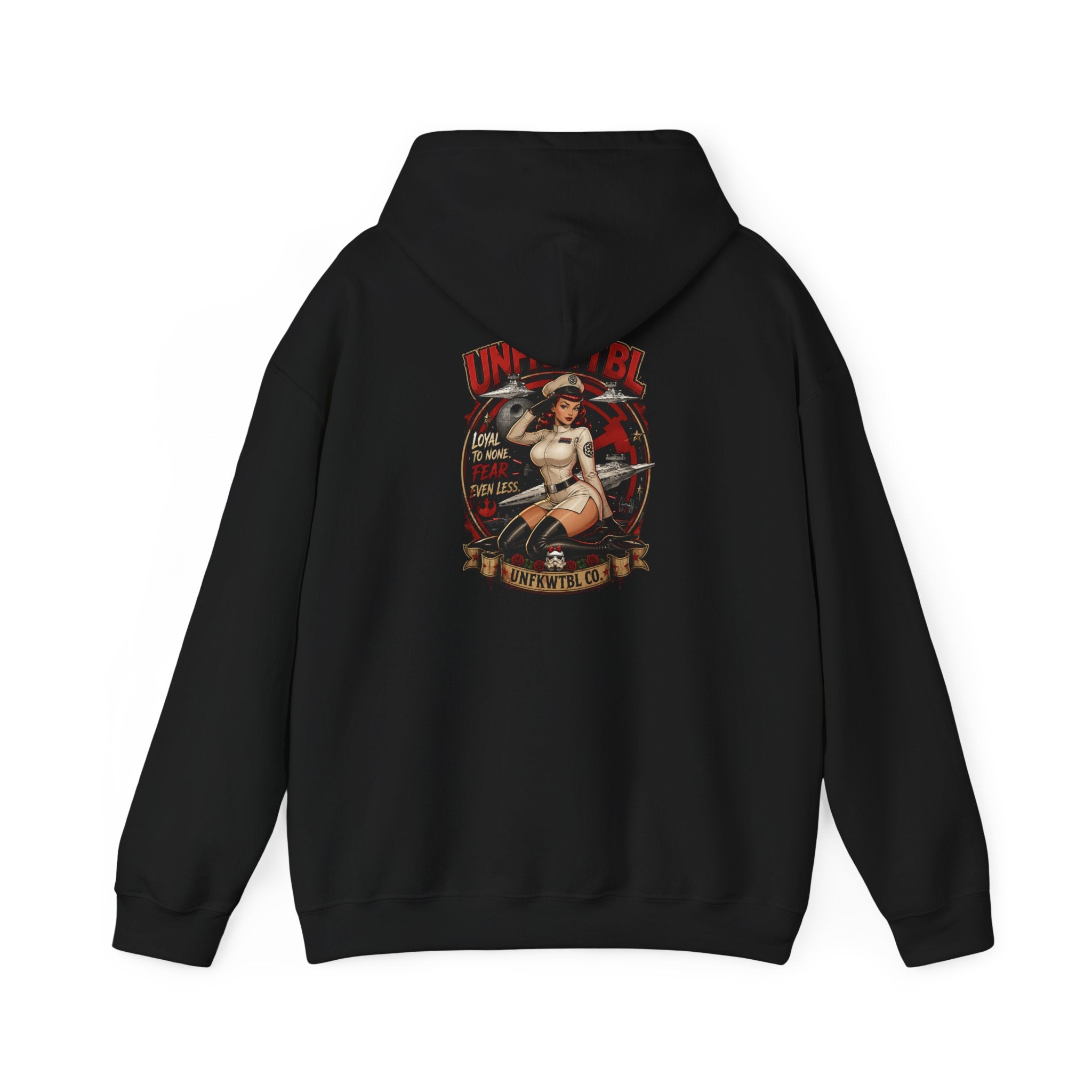 Pinup Nurse Graphic Hoodie – Vintage Tattoo Style Medical Crewneck