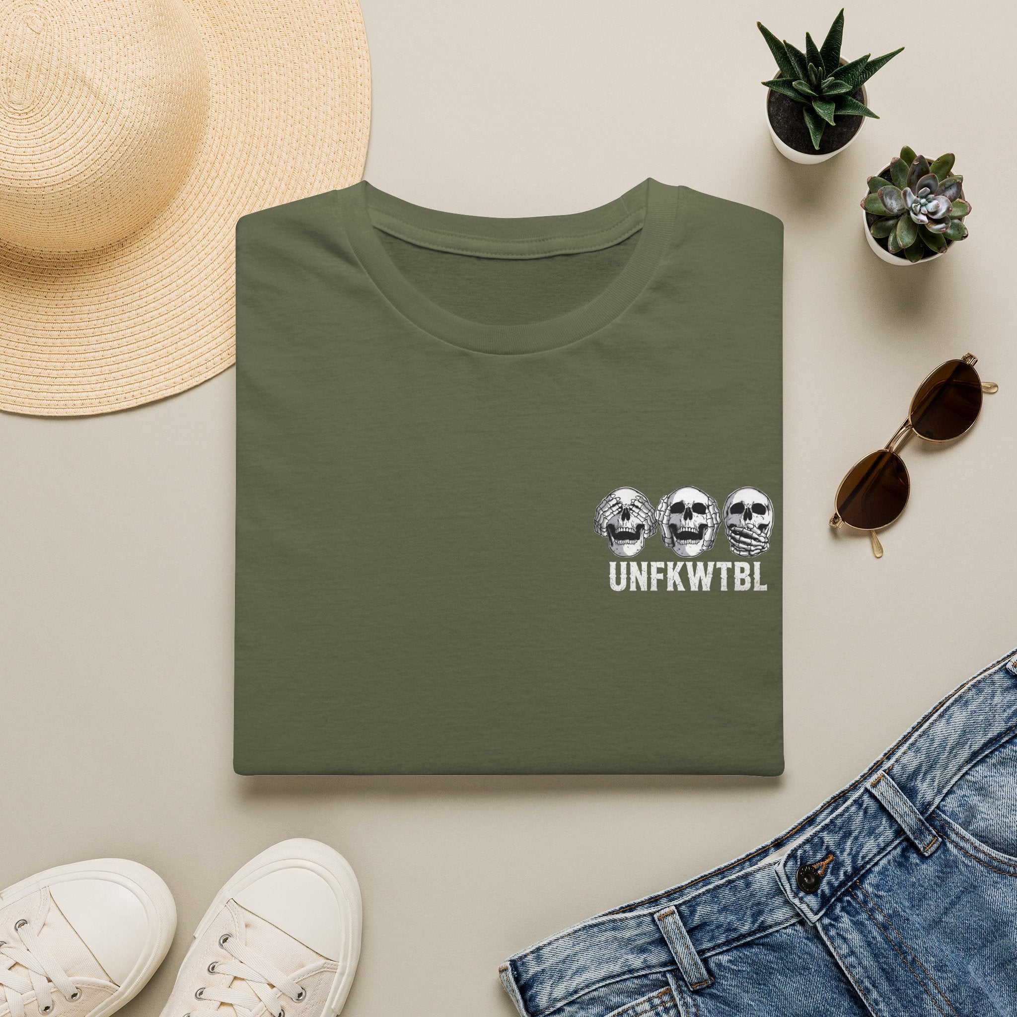 Skull Trio 'Ungrateful' Graphic T-Shirt