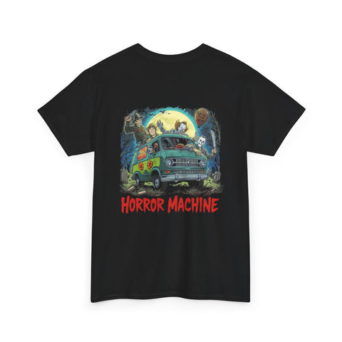 Horror Machine Unisex Heavy Cotton Tee, Graphic Tee, Casual Wear, Halloween Shirt, Horror Lovers Gift, Edgy Streetwear