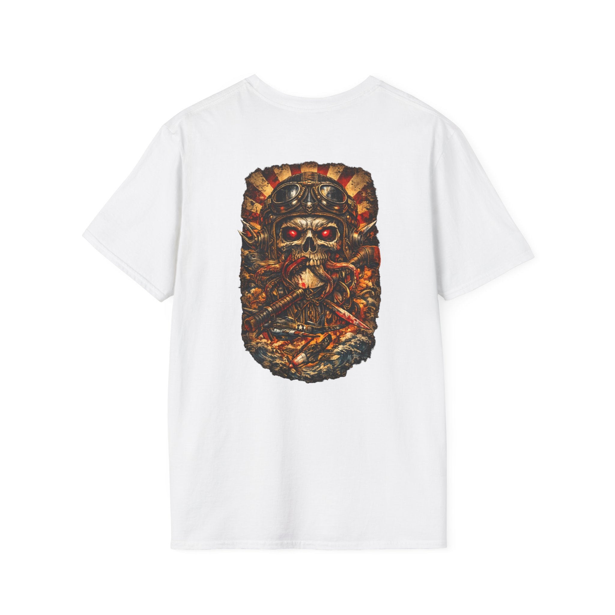 Skull Crest Pocket T‑Shirt — Vintage Gothic Badge Tee