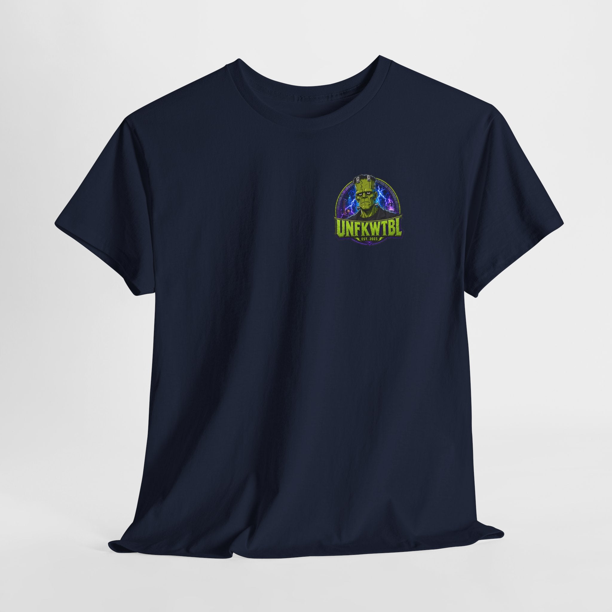Frankenstein Lab Graphic Tee — "UNFKWTBL" Horror Sci‑Fi T-Shirt