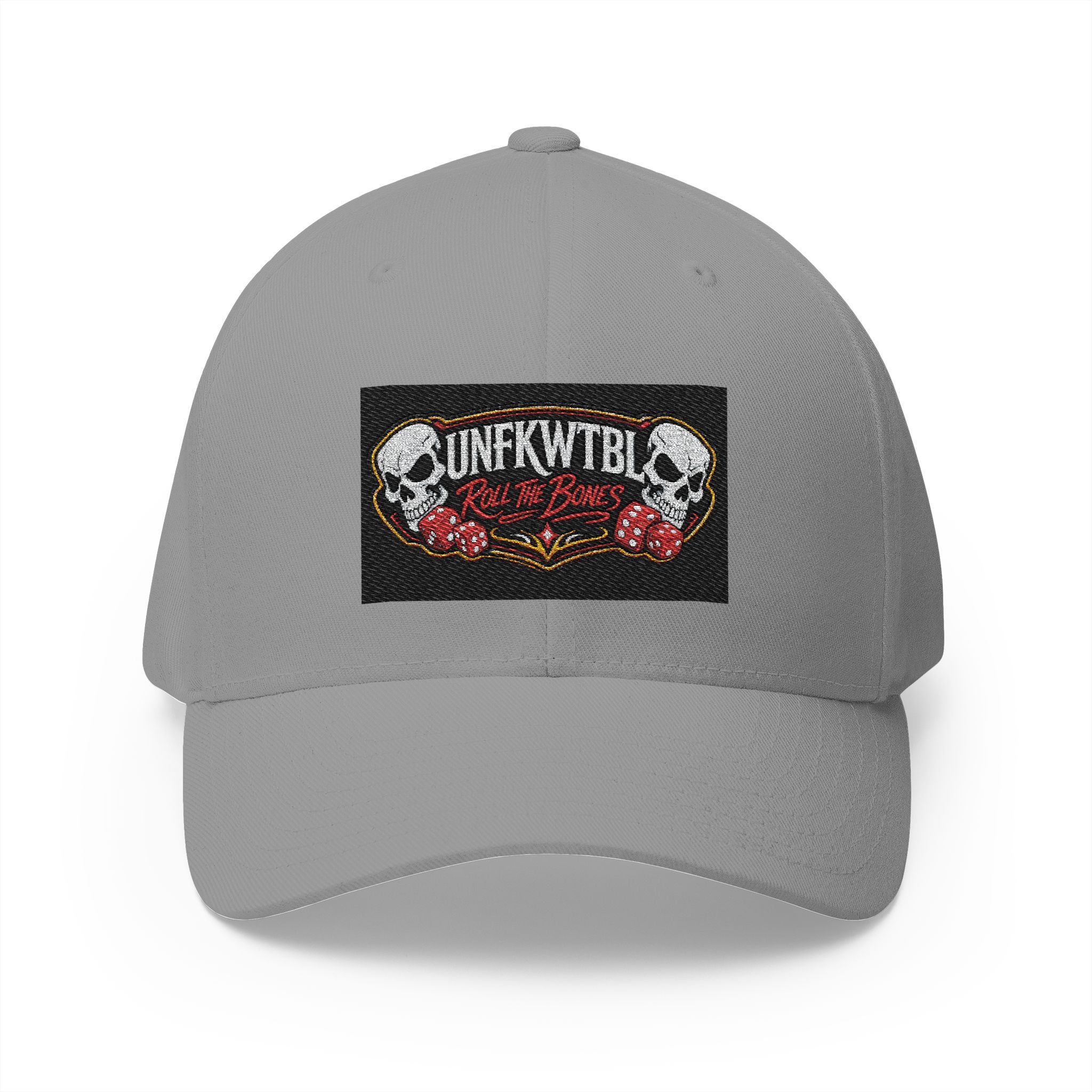 Punk Vibes Embroidered Cap — Skull & Dice Rocker Hat