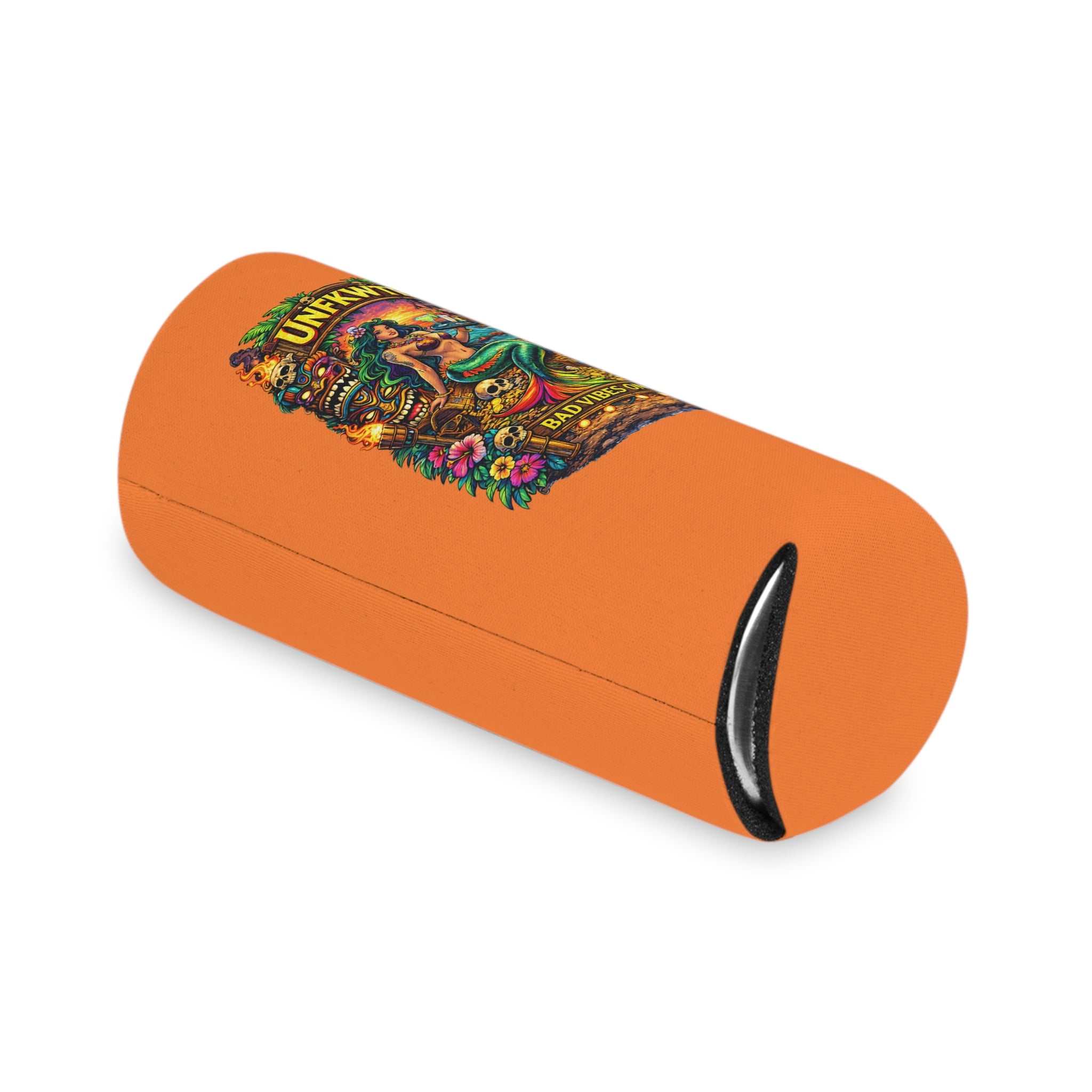 Tropical mermaid can cooler with vibrant beach design and insulated beer sleeve for keeping drinks cold