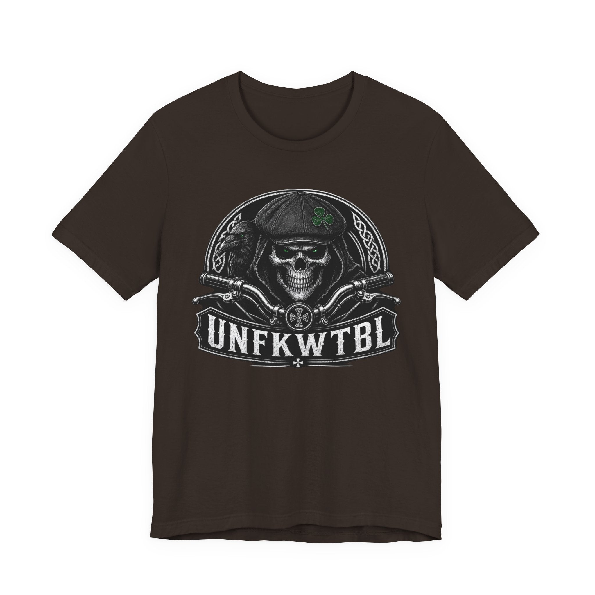 Skull Biker Tee — "UNFKWTBL" Vintage Motorcycle Graphic T-Shirt