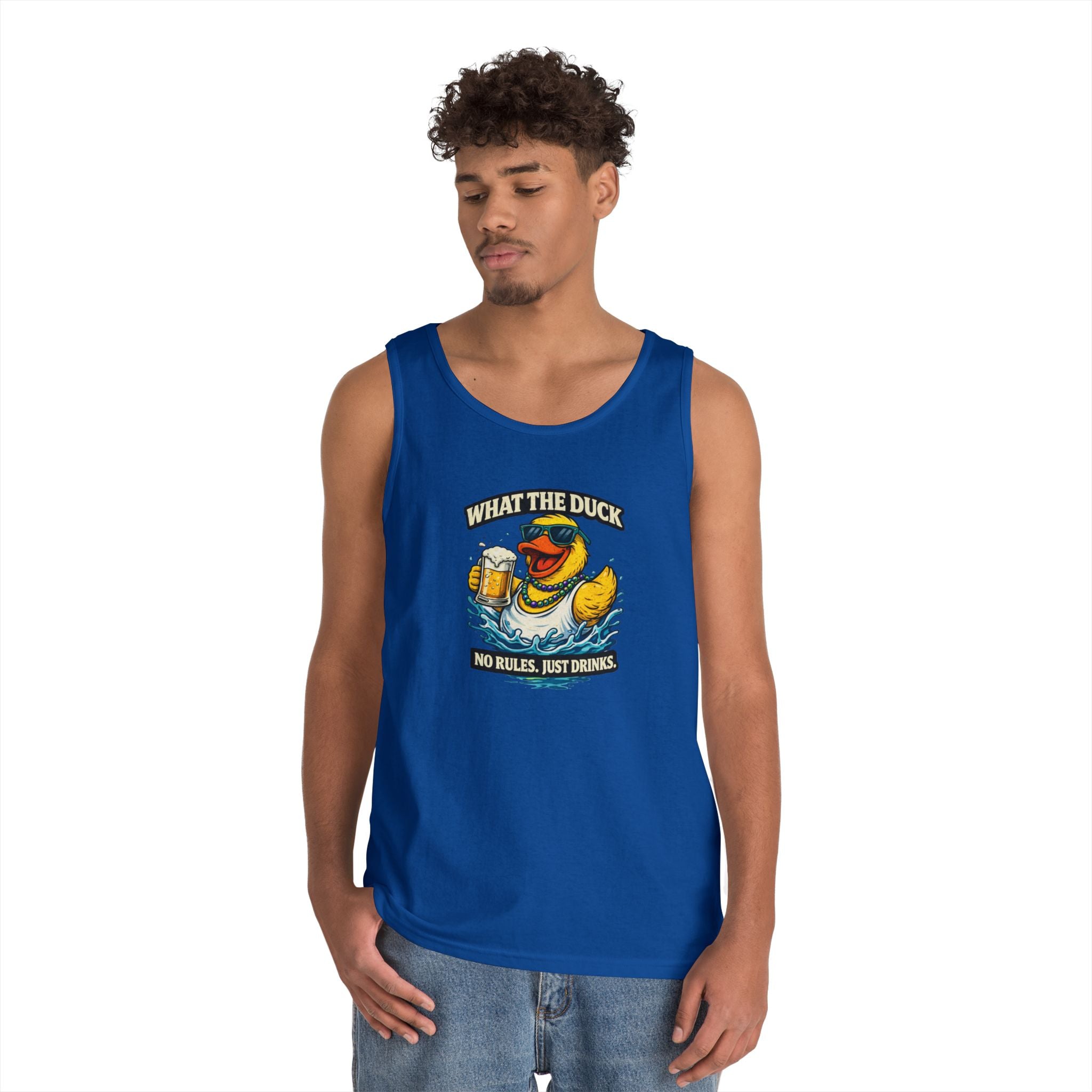 What the Duck Tank Top — Funny Rubber Duck Beer Graphic Tank