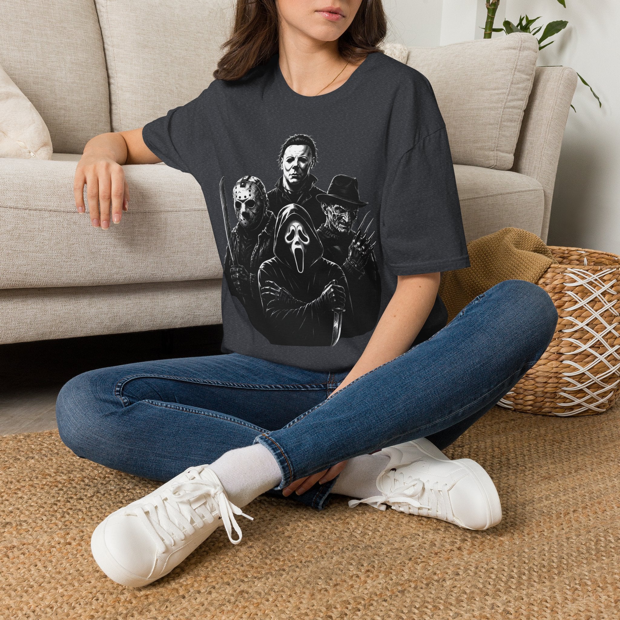 Horror Icons T-Shirt — Michael Myers, Jason, Freddy & Ghostface Graphic Tee