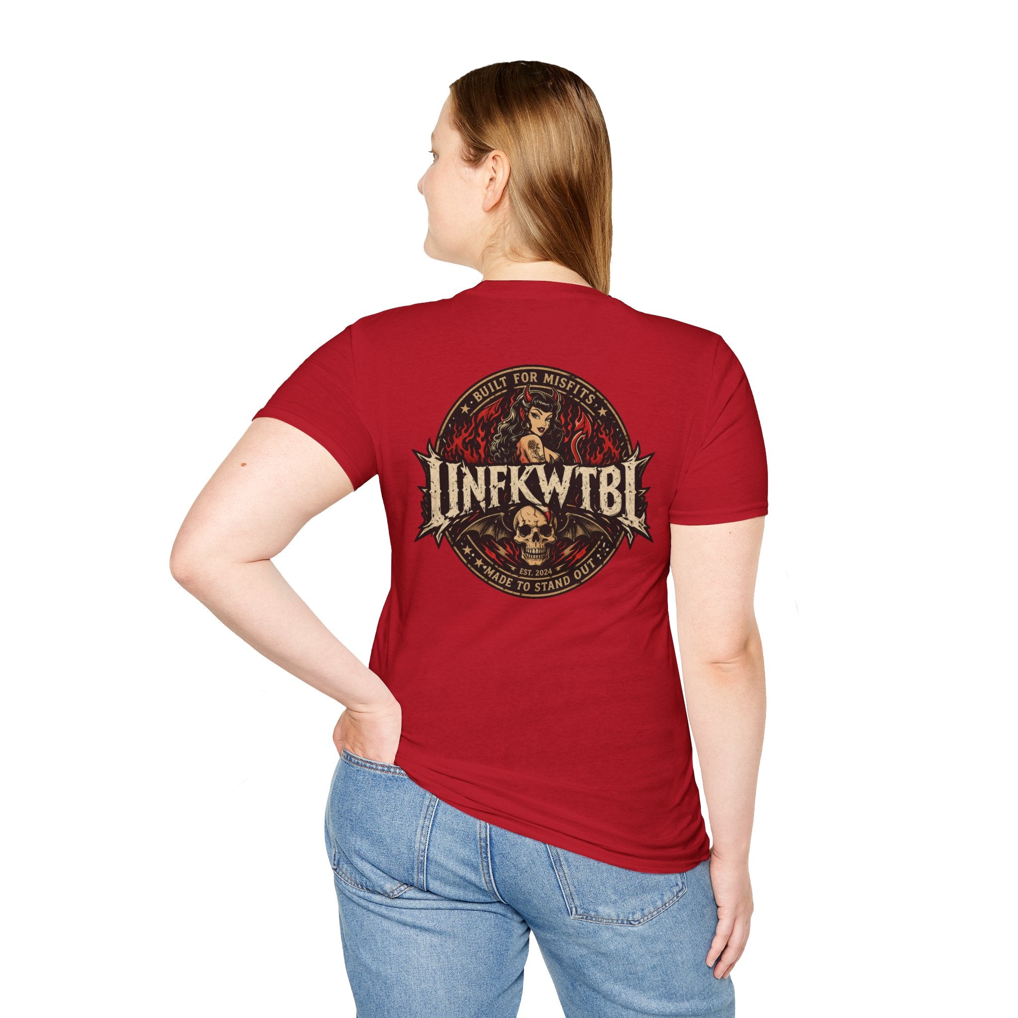 Graphic T-Shirt — 'UNFKWTBL' Vintage Rock Skull Design