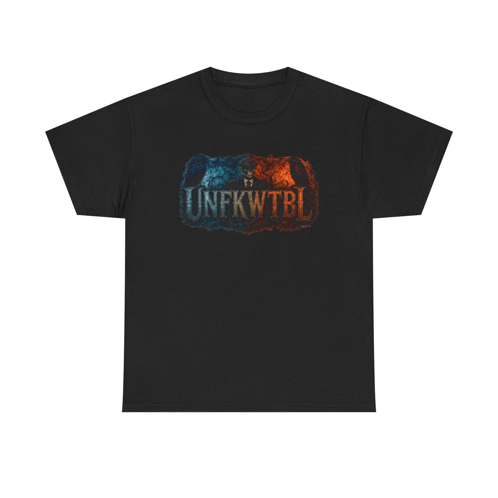 Dark Cosmic Slenderman graphic tee with moody gothic design and detailed surreal portrait on heavyweight cotton
