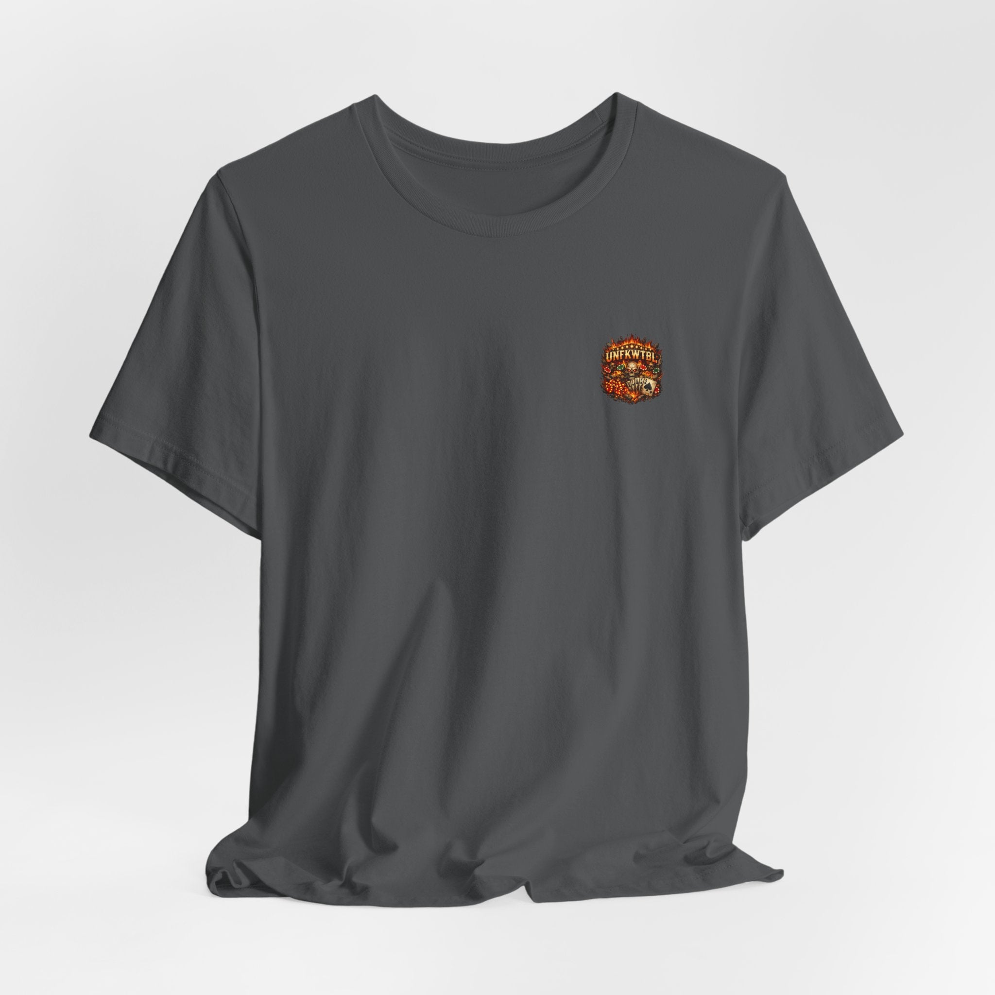 Fear No Luck Skull Graphic Tee — Bold Biker Poker T‑Shirt