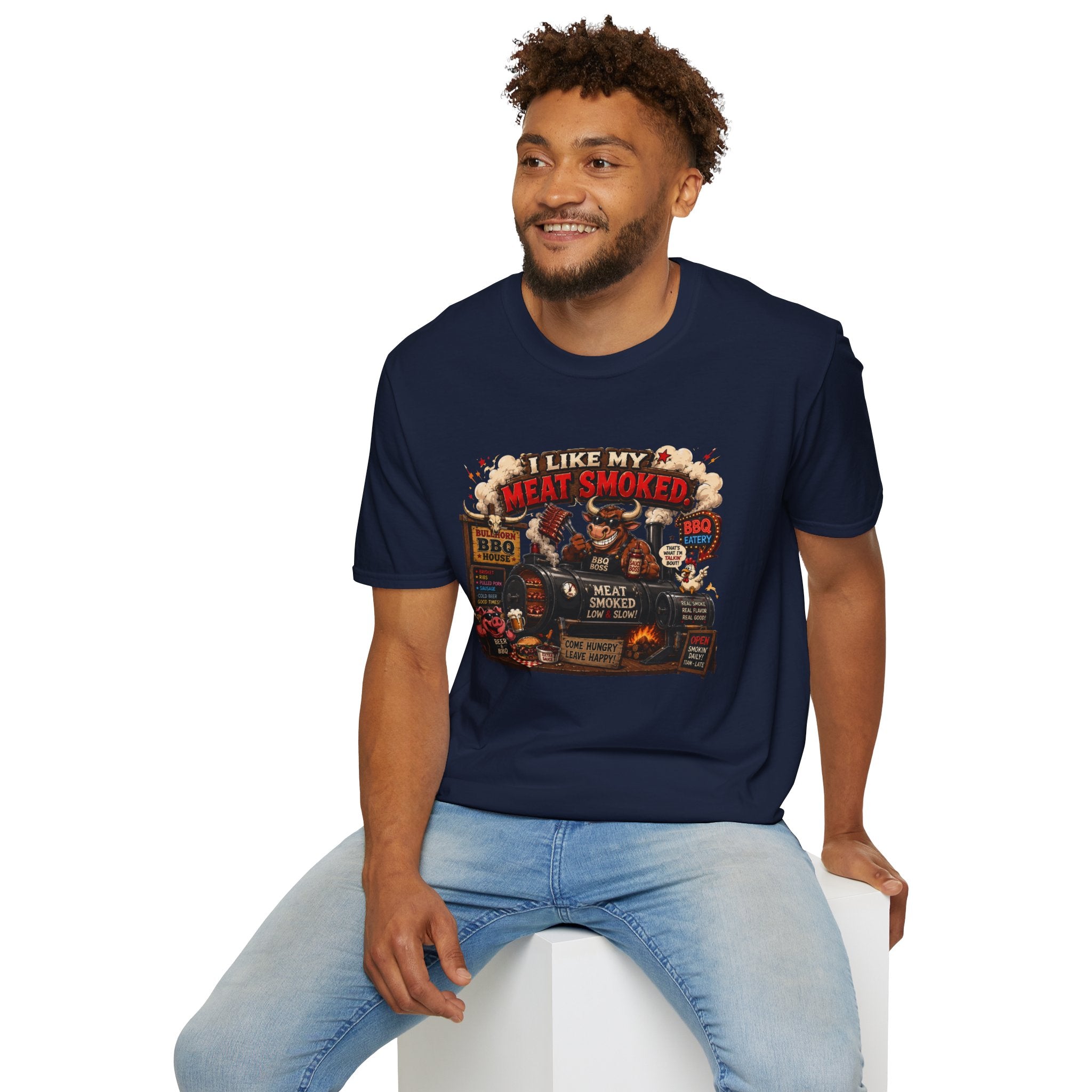 BBQ Smoker Tee — “I Like My Meat Smoked” Graphic T-Shirt