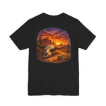 Skull Desert Sunset Tee — Western Bull Skull Graphic T-Shirt