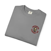 Gray unisex Revenge T-shirt featuring Jason Voorhees graphic and UNFKWTBL Company Inc logo, casual cotton tee
