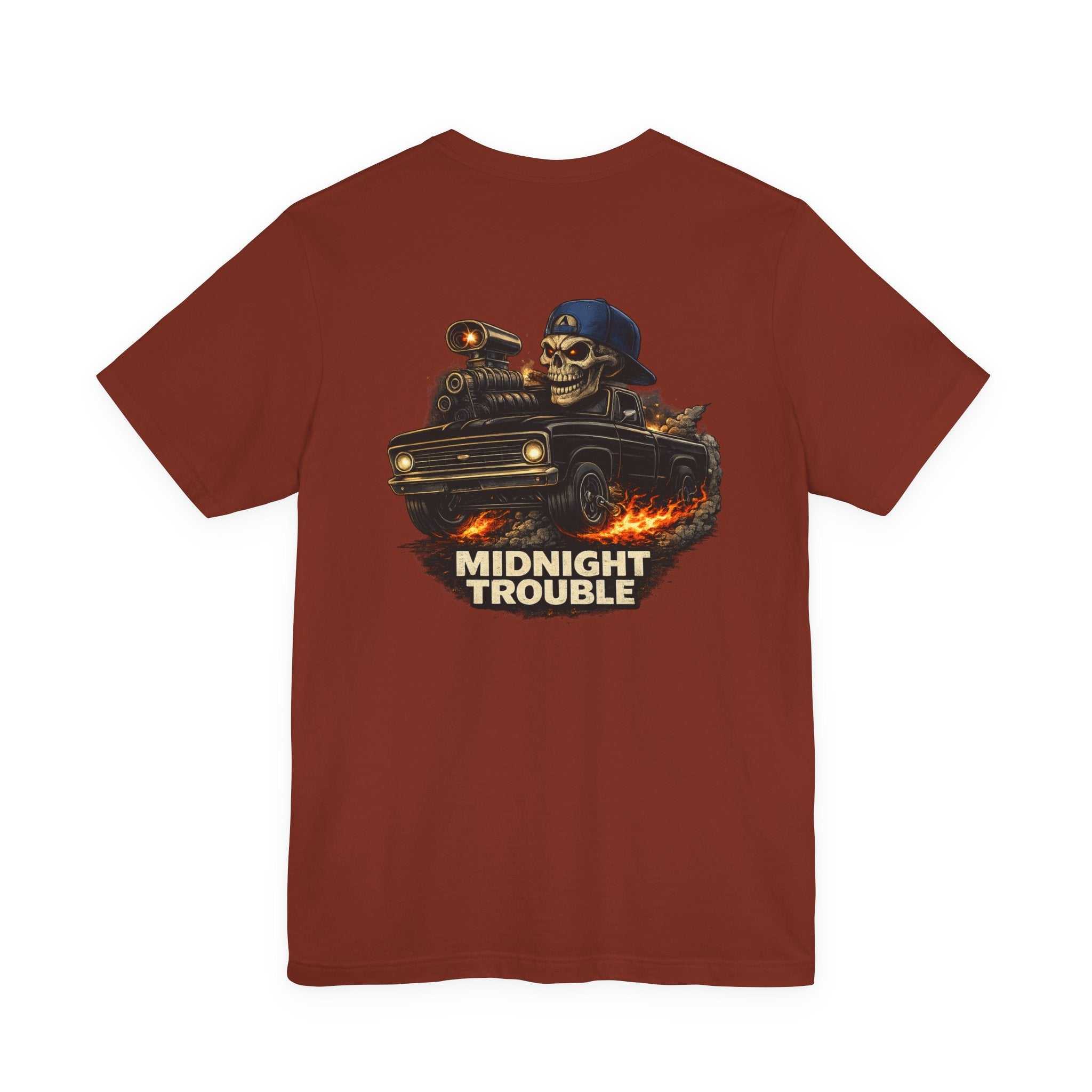 Midnight Trouble Skull Car Tee