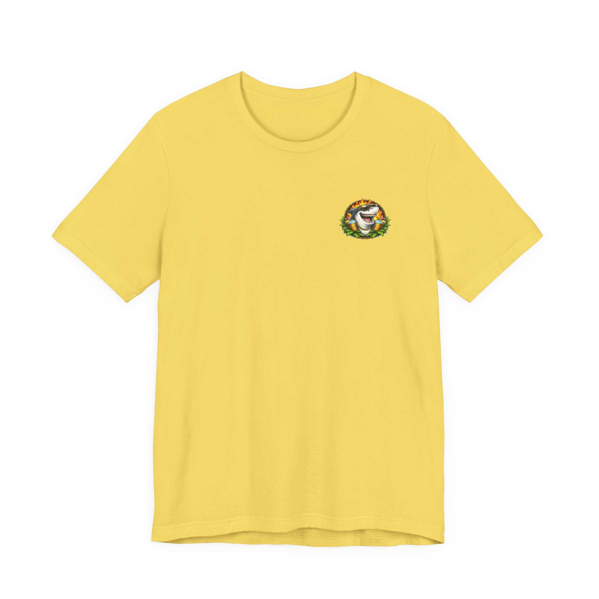 Shark Bonfire Tee — "Sharks Don’t Tan, We Toast" Graphic T-Shirt