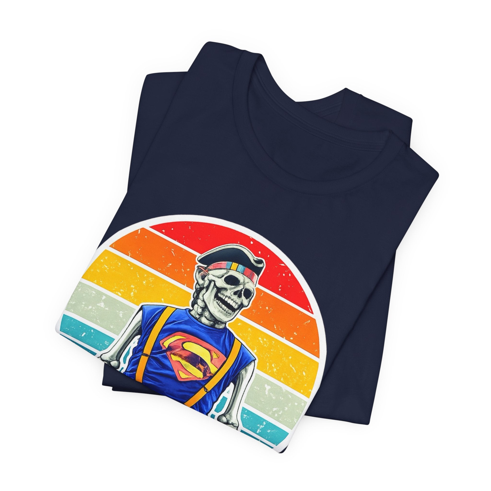 Skeleton Superfan Tee — "Hey You Guys!" Retro Vintage Graphic T-Shirt