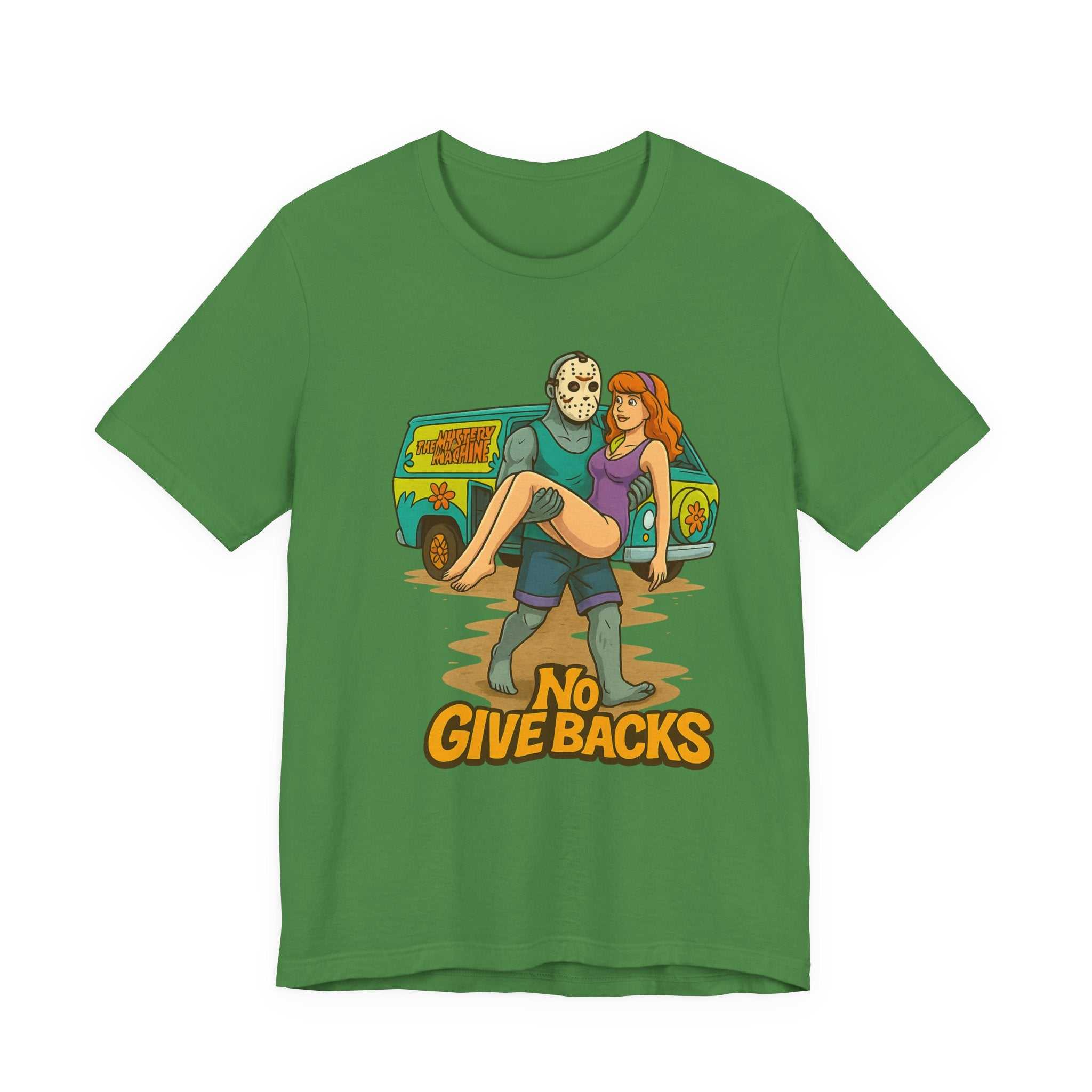 Horror Mashup Tee — 'No Give Backs' Jason & Daphne Retro Graphic T-Shirt
