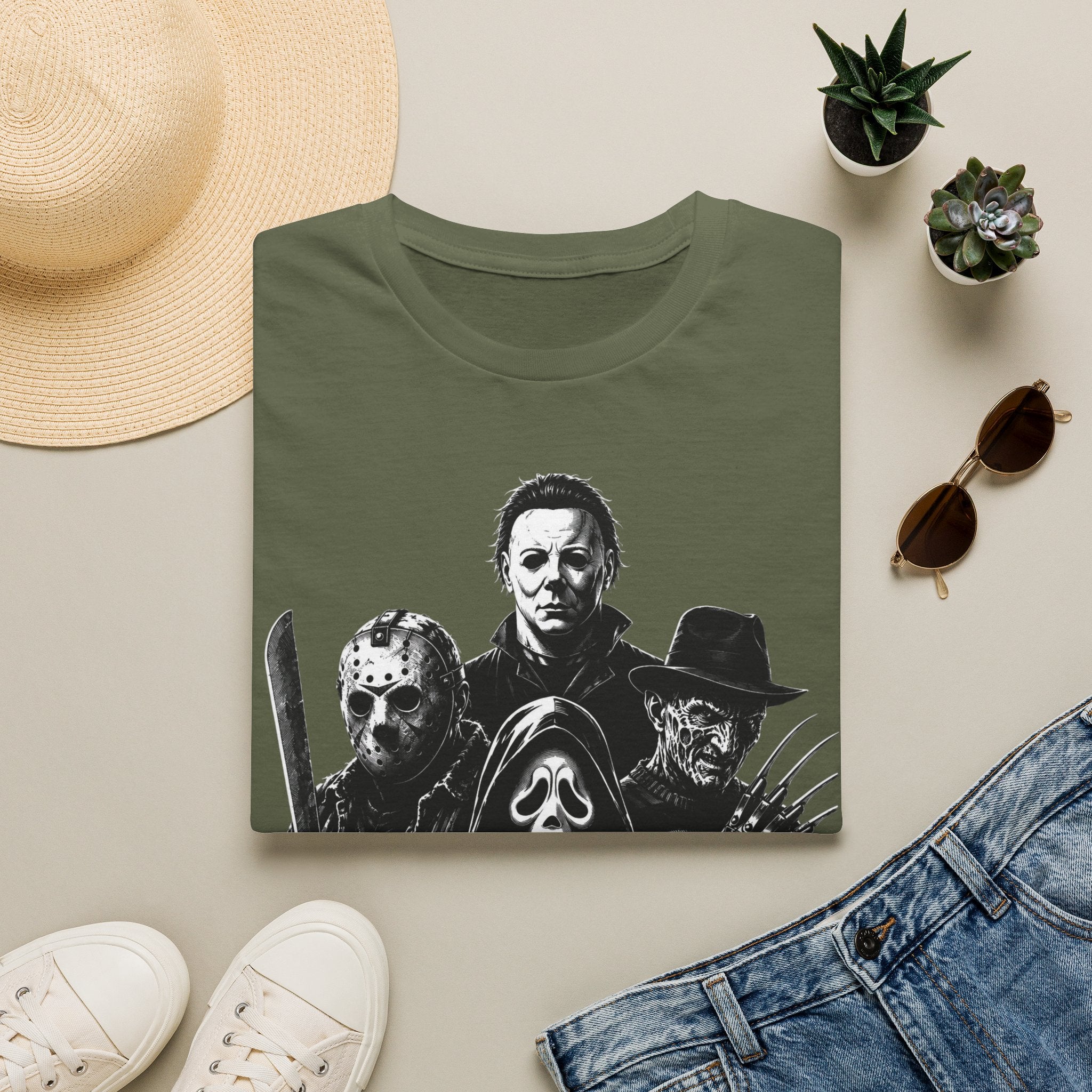 Horror Icons T-Shirt — Michael Myers, Jason, Freddy & Ghostface Graphic Tee