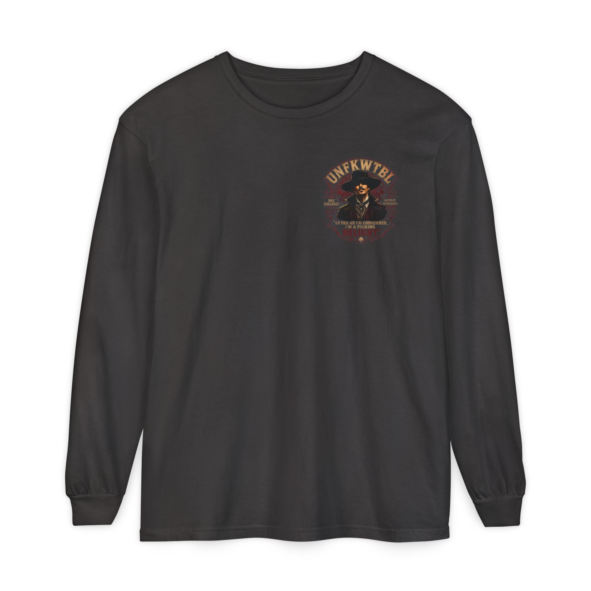 Unfkwtbl Vintage Western Long Sleeve T‑Shirt — Gunslinger Graphic