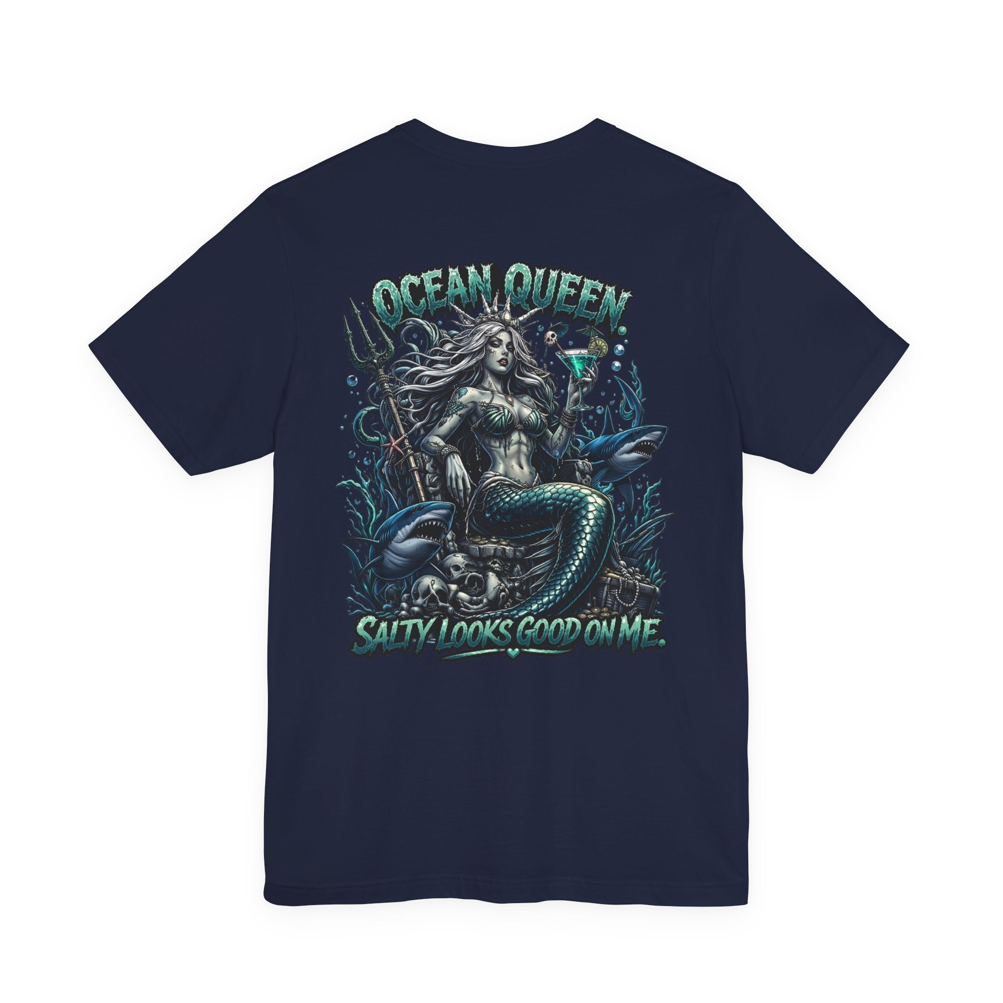 Ocean Queen Mermaid Tee — 'Ocean Queen' Graphic Short Sleeve Shirt
