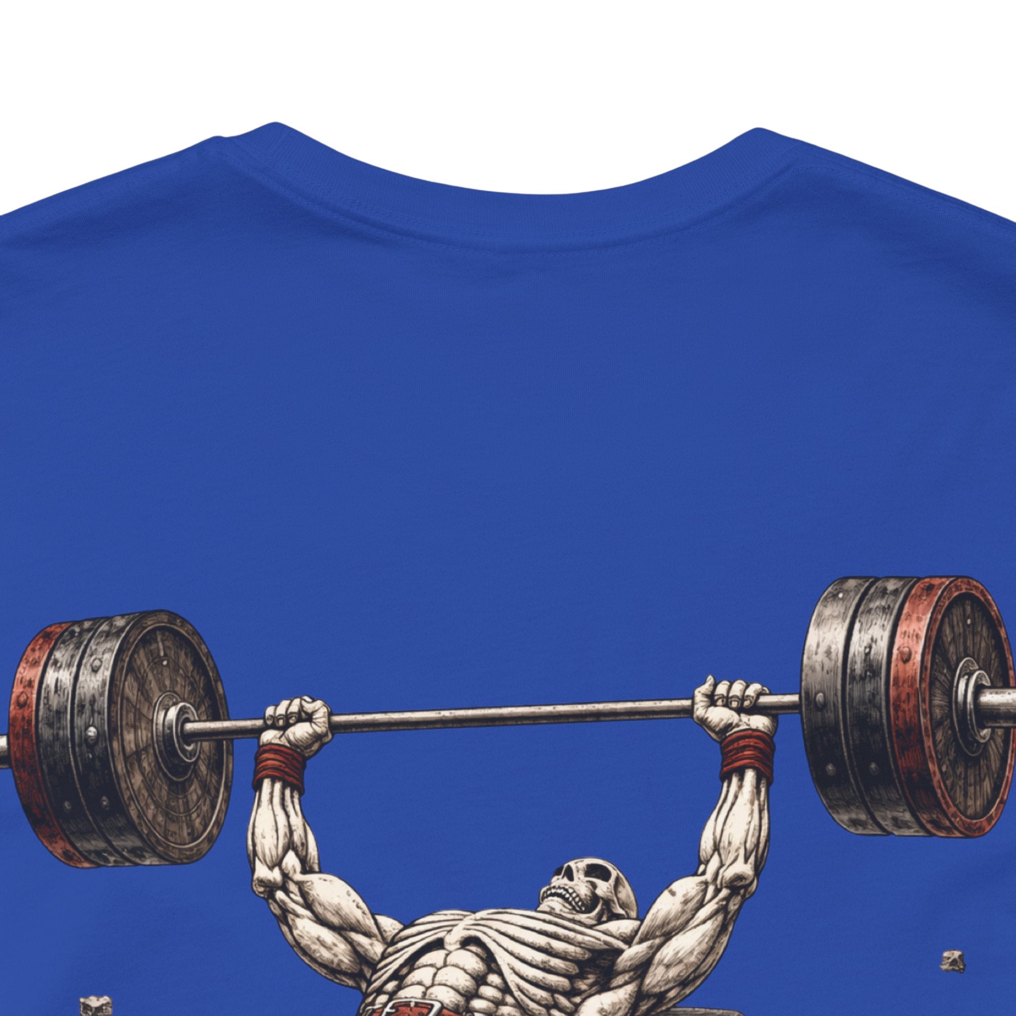 Weightlifting Tee — Vintage Bench Press Skull Design (UNFKWTBL)